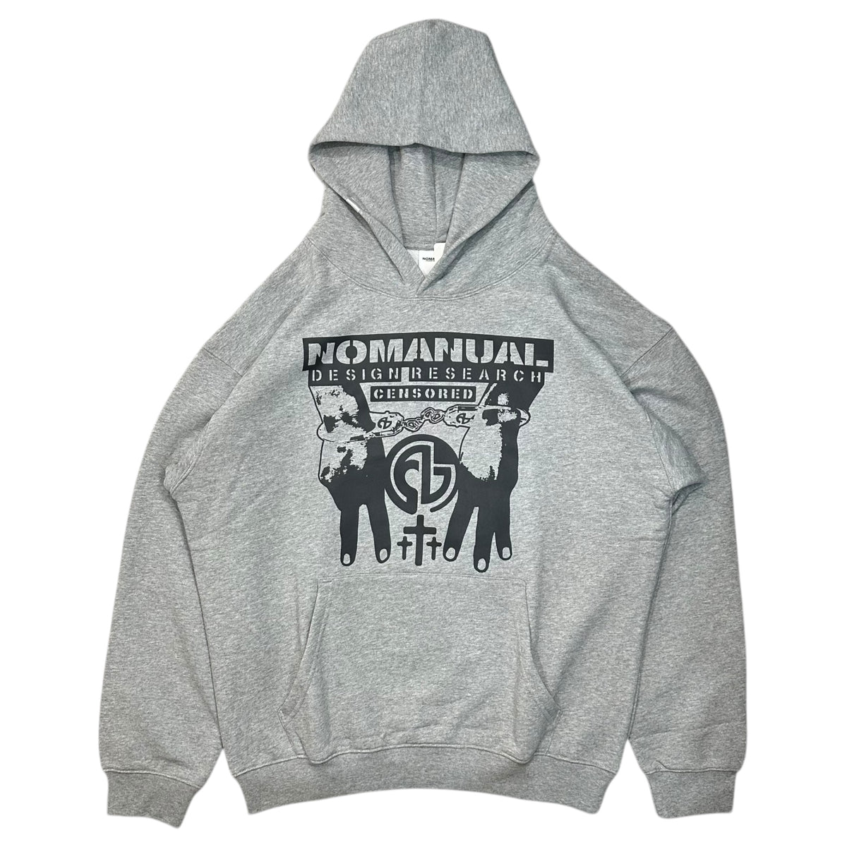 NOMANUAL(ノーマニュアル) N.M.C front graphic HOODIE フロント 