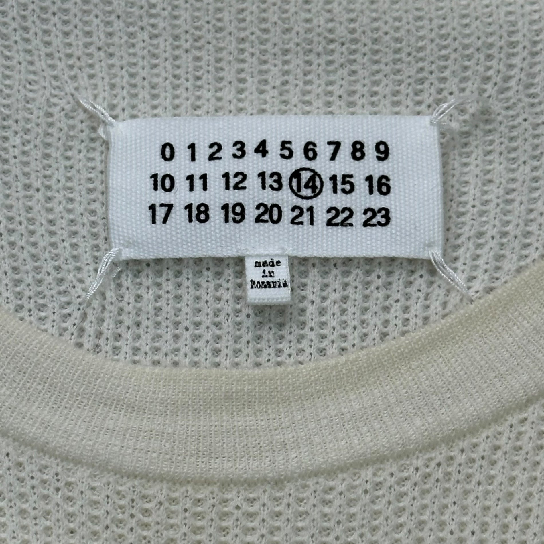 MAISON MARGIELA(メゾンマルジェラ) 18SS Off-white Thermal Sweater オフホワイト サーマル ニット セーター S50HA0766 S16216 S オフホワイト ⑭ライン