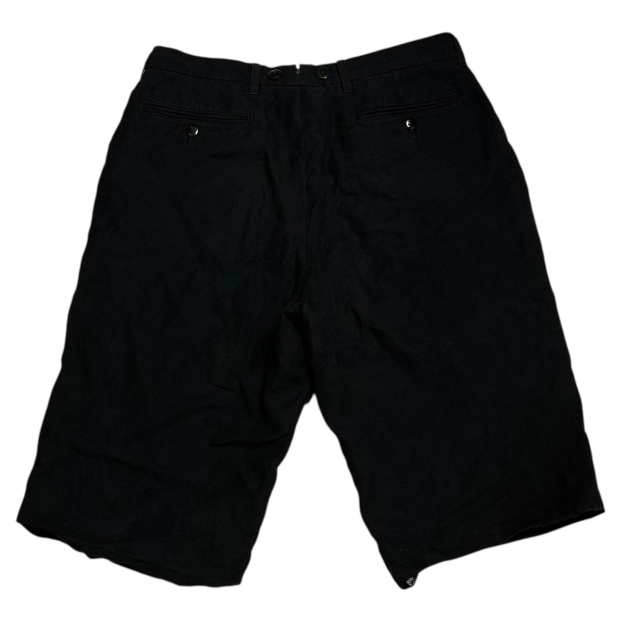 COMME des GARCONS JUNYA WATANABE MAN(コムデギャルソンジュンヤワタナベマン) 21SS 2-tuck 6'' length linen pants 2タック 6分丈 リネン パンツ WG-P034 M ブラック AD2020 ハーフ ショート ショーツ
