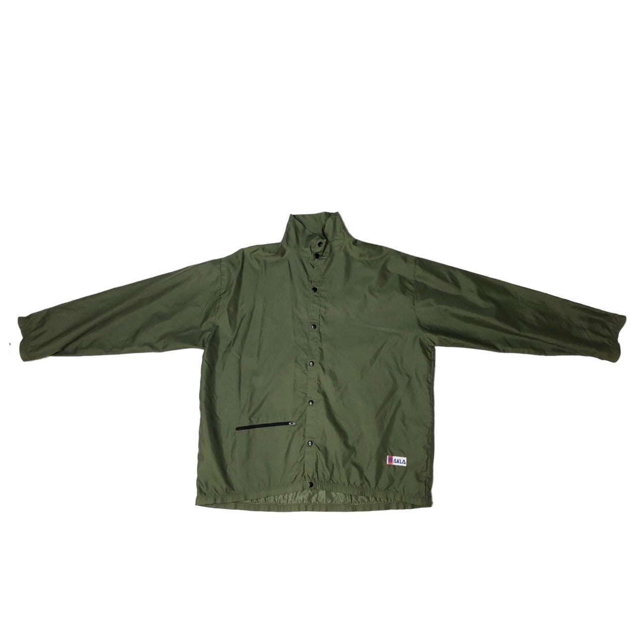 AKLA(アクラ) 90'sハイネックスナップボタンシャツ カーキ M(L程度) ノルウェー製