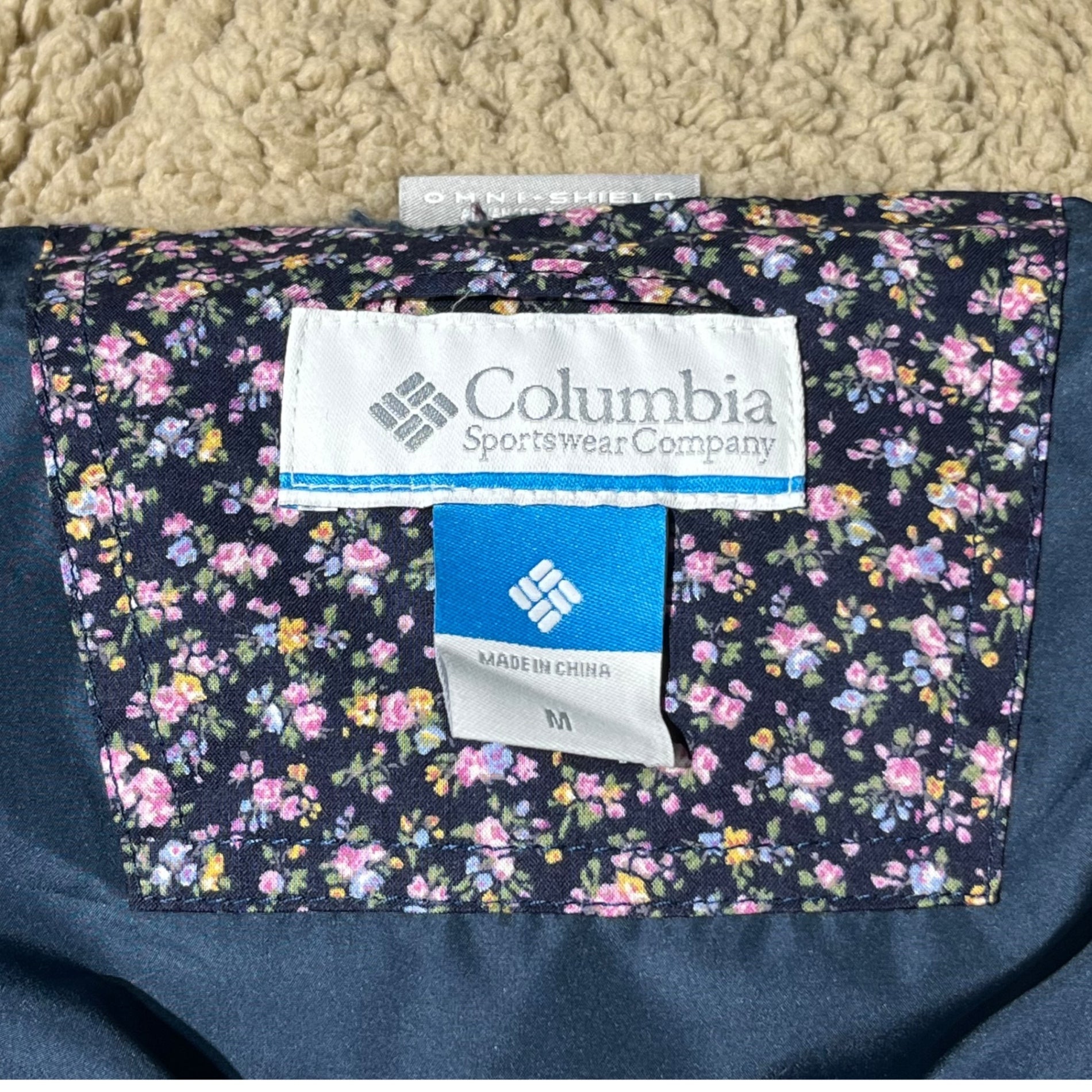 Columbia(コロンビア) BOA NECK DOWN VEST ボア ネック ダウンベスト M ネイビー×ブラウン