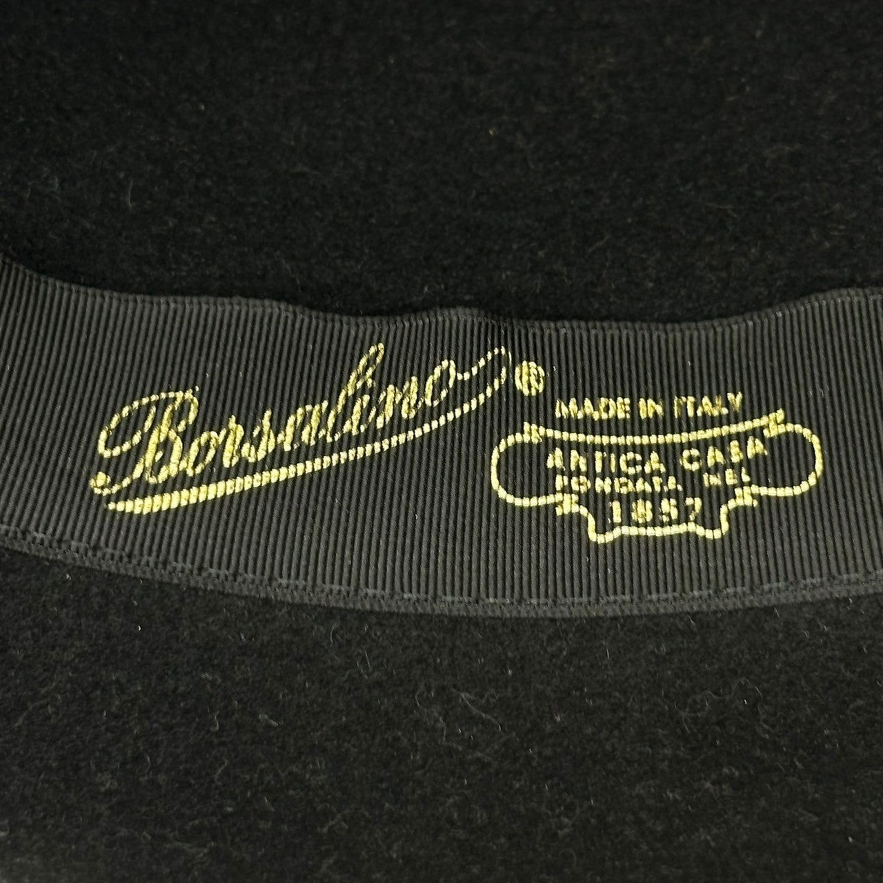 Borsalino(ボルサリーノ) Wool Medium Fold Over Hat 中折れ ハット ブラック ウール 帽子