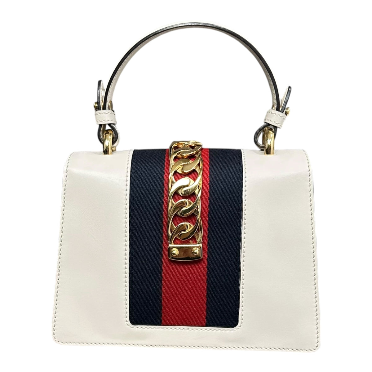 GUCCI(グッチ) Sylvie-Web Rose-Embroidered Shoulder Bag シルヴィ ウェブ 薔薇 刺繍 ショルダー バッグ 470270 525040 オフホワイト×ピンク