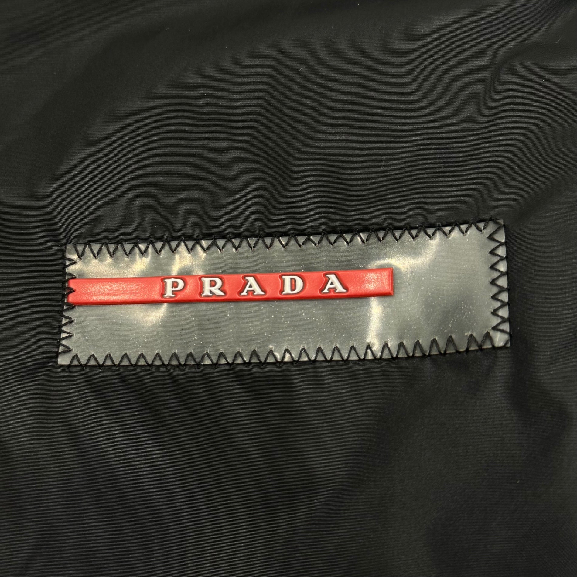 PRADA SPORT(プラダスポーツ) 2007's Sleeve Logo Nylon Parka 袖 ロゴ ナイロン マウンテンパーカー M ブラック 00's