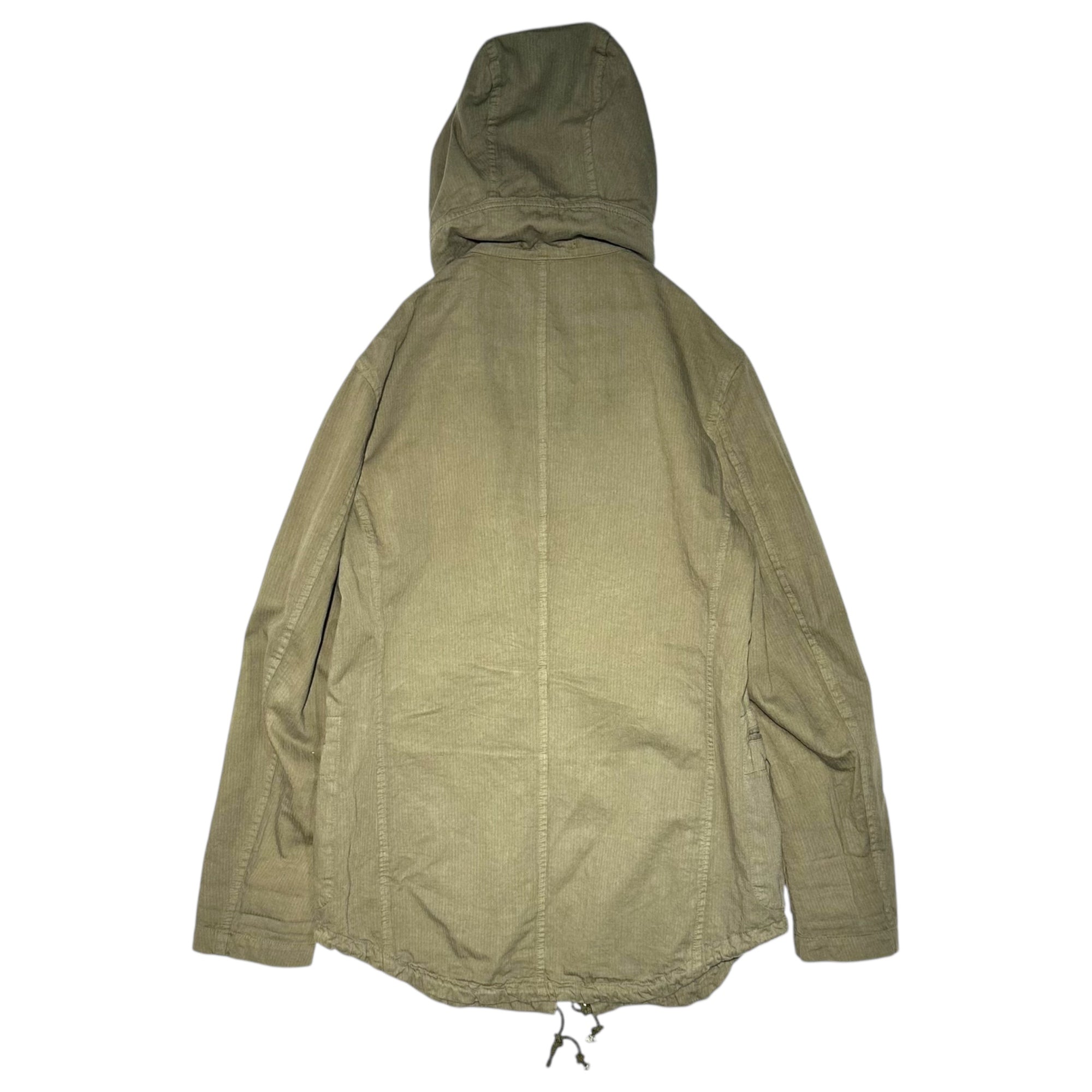 YOHJI YAMAMOTO POUR HOMME(ヨウジヤマモトプールオム) Cotton Linen Zip-Up Hooded Jacket コットン リネン ジップアップ フーデッド ジャケット HO-Y10-057 2(M程度) カーキ