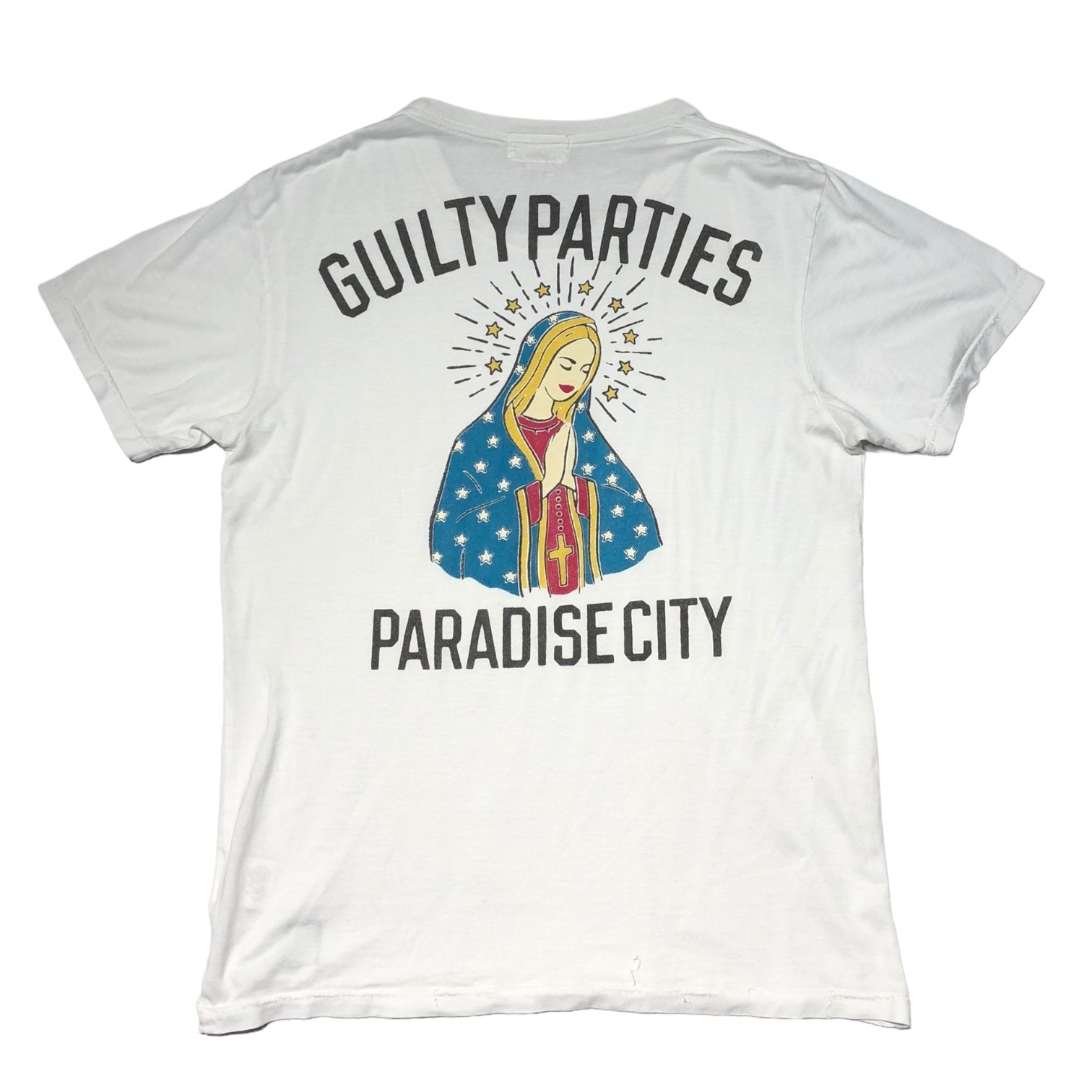 WACKO MARIA(ワコマリア) Maria print TEE マリア プリント Tシャツ S ホワイト×マルチカラー