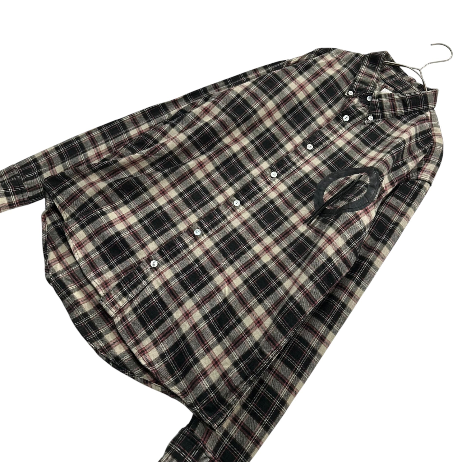 VISVIM(ビズビム/ヴィズヴィム) WELD SHIRT サークル ポケット チェック シャツ M ブラック×ホワイト