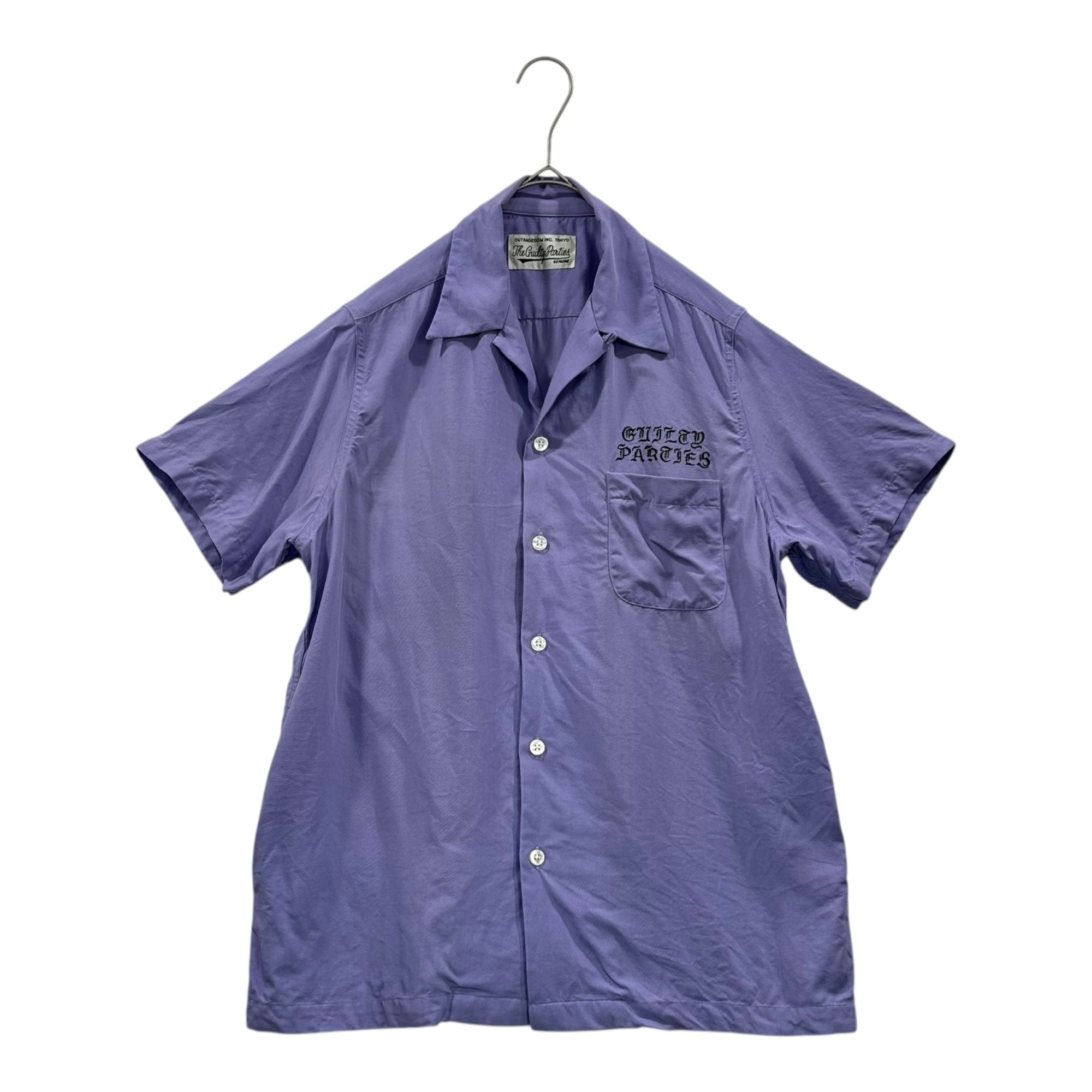 WACKO MARIA(ワコマリア) Open-collar chest logo S/S shirt 開襟 オープンカラー 胸ロゴ 半袖 シャツ S パープル(ラベンダー)