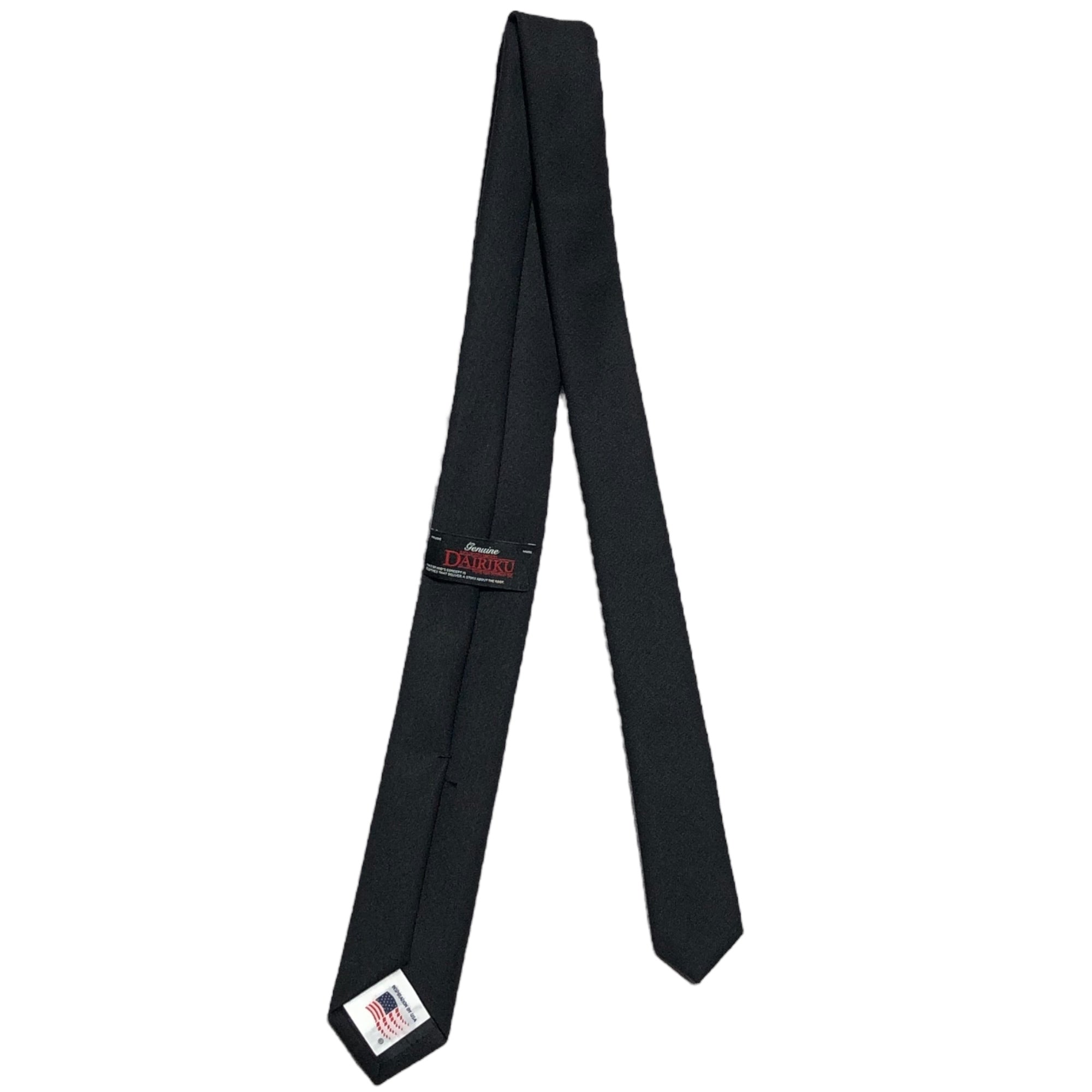 DAIRIKU(ダイリク) 22AW Wool Tie with Money Clip ウール ネクタイ ウィズ マネークリップ 22AW A-2 OR ACR A-1 ブラック