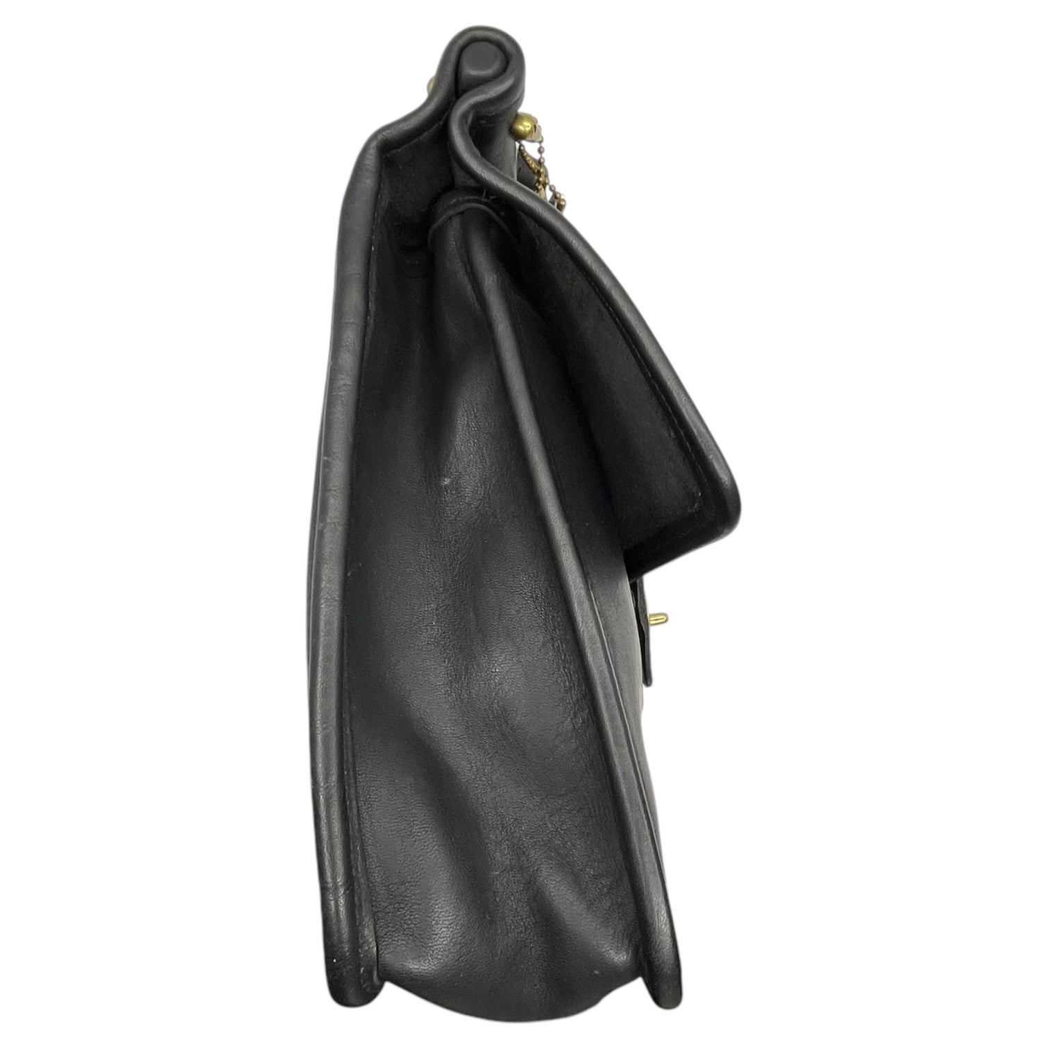 COACH(コーチ) OLD COACH 2WAY leather turnlock shoulder bag レザー ターンロック レザー ショルダー バッグ 9927 ブラック ヴィンテージ