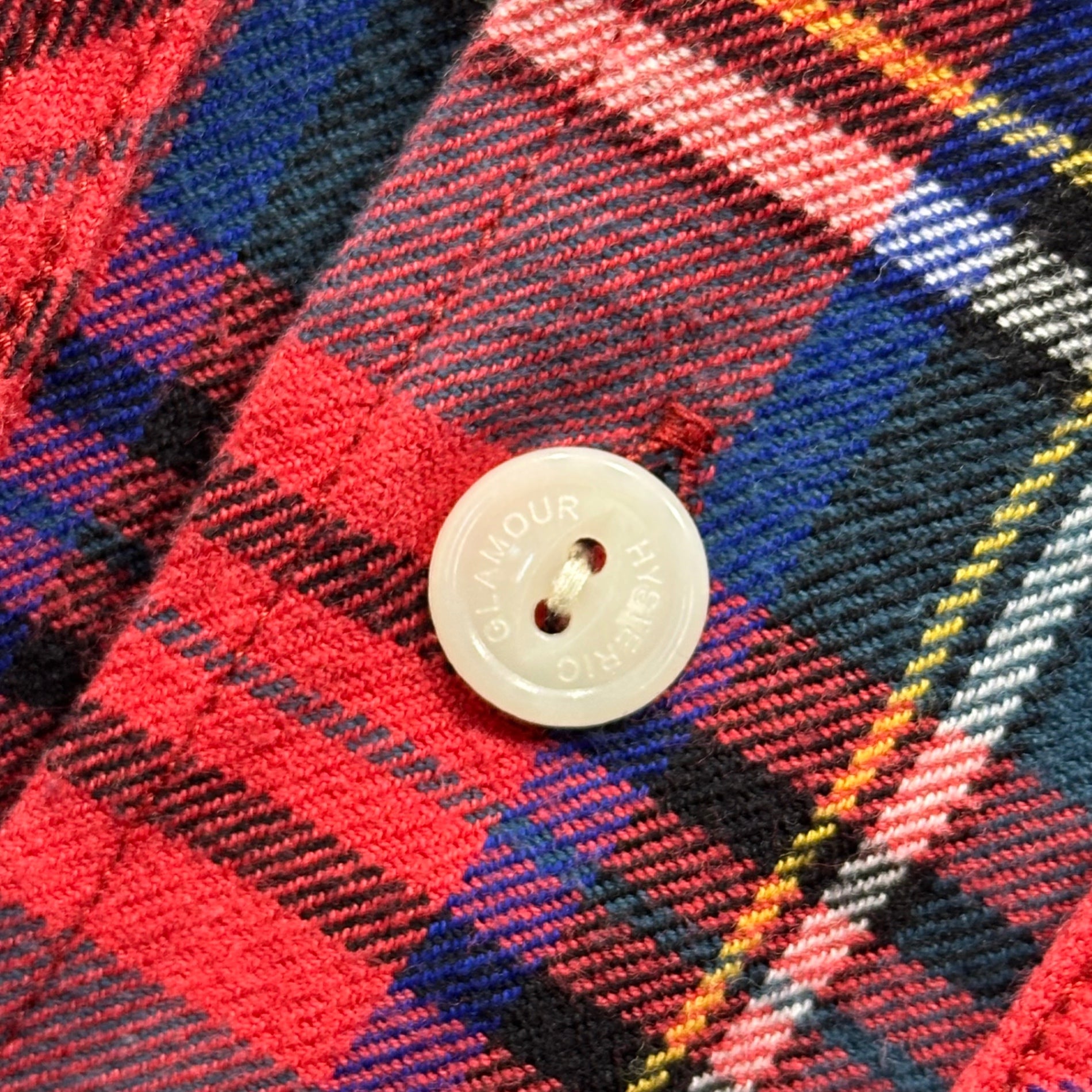 HYSTERIC GLAMOUR(ヒステリックグラマー) Girls Print Check Shirt ガールズ プリント チェック シャツ 02173AH02 M レッド