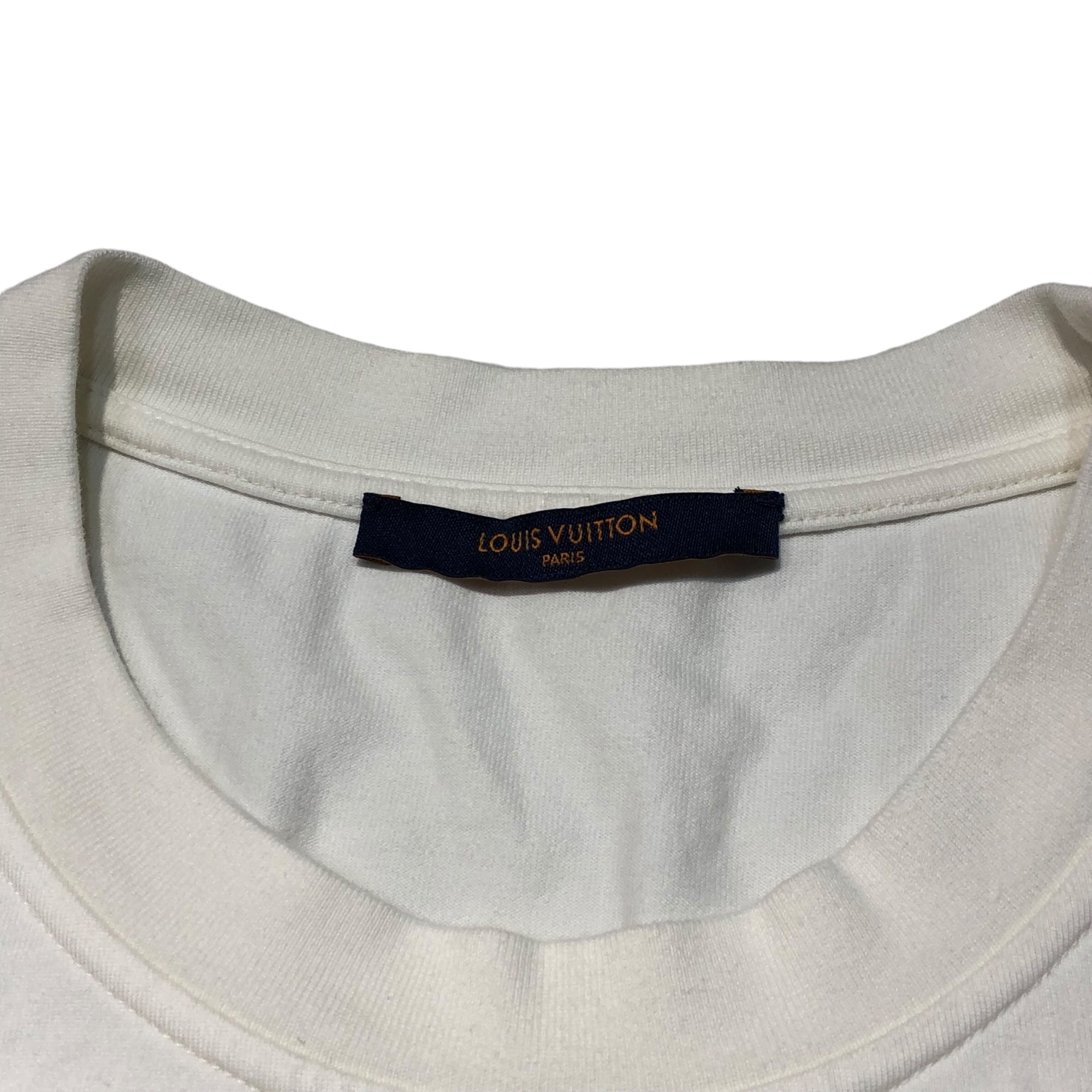 LOUIS VUITTON(ルイヴィトン) 21AW ×NBA BACK LETTER LV TEE バックレター Tシャツ RM212M DT3 HLY20W L ホワイト×マルチカラー