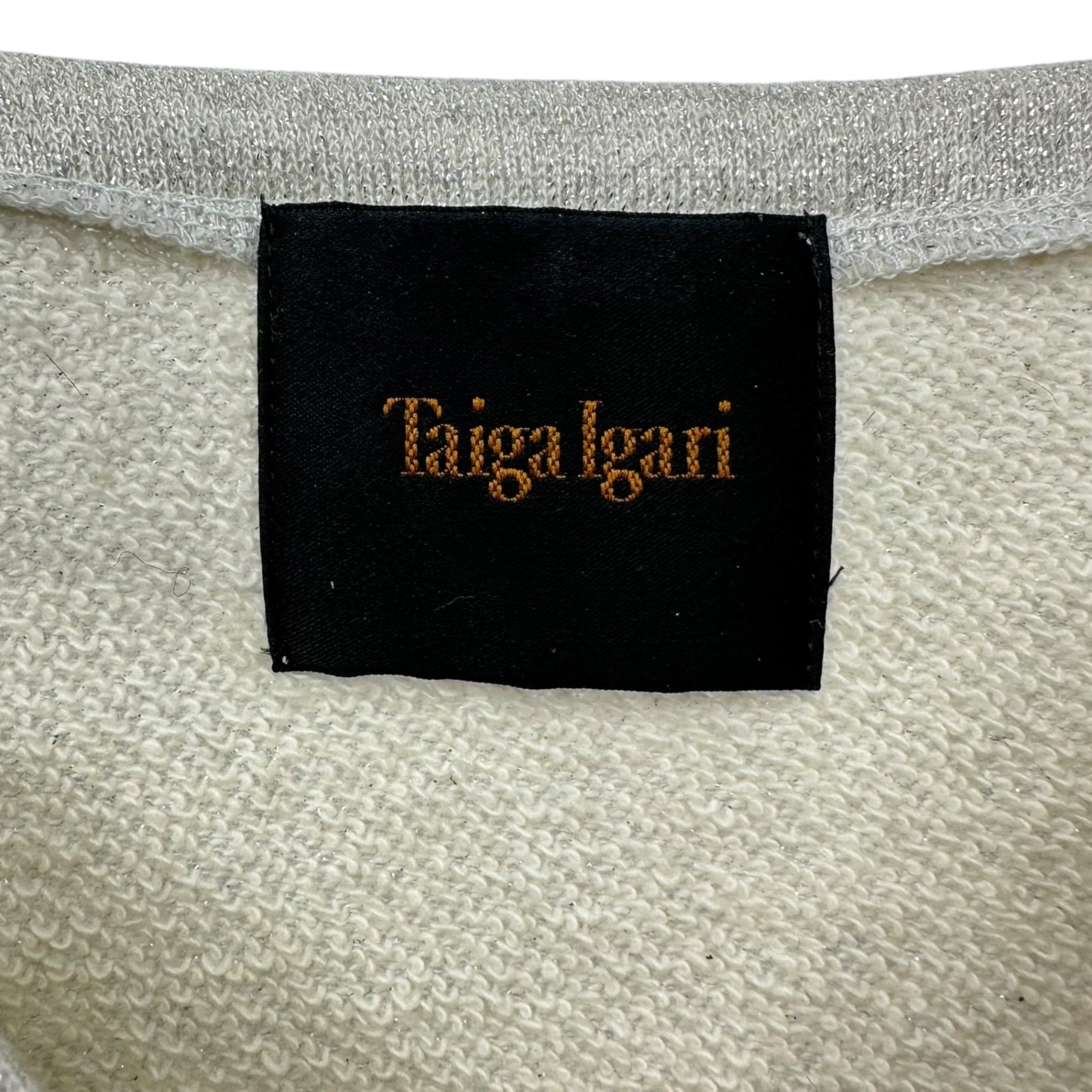 Taiga Igari(タイガイガリ) 23AW Pixie Dust Sweat Shirt ピクシー ダスト スウェット TI055017 M グレー ラメ Vネック