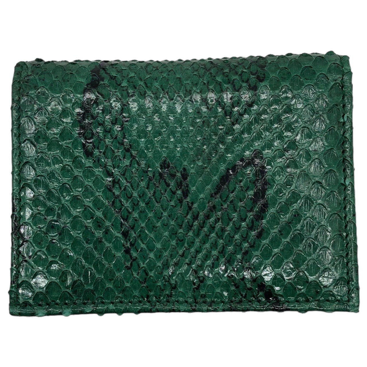 GUCCI(グッチ) GG marmont python leather compact wallet GG マーモント パイソン レザー コンパクト ウォレット 4561260・416 グリーン 購入証明書付