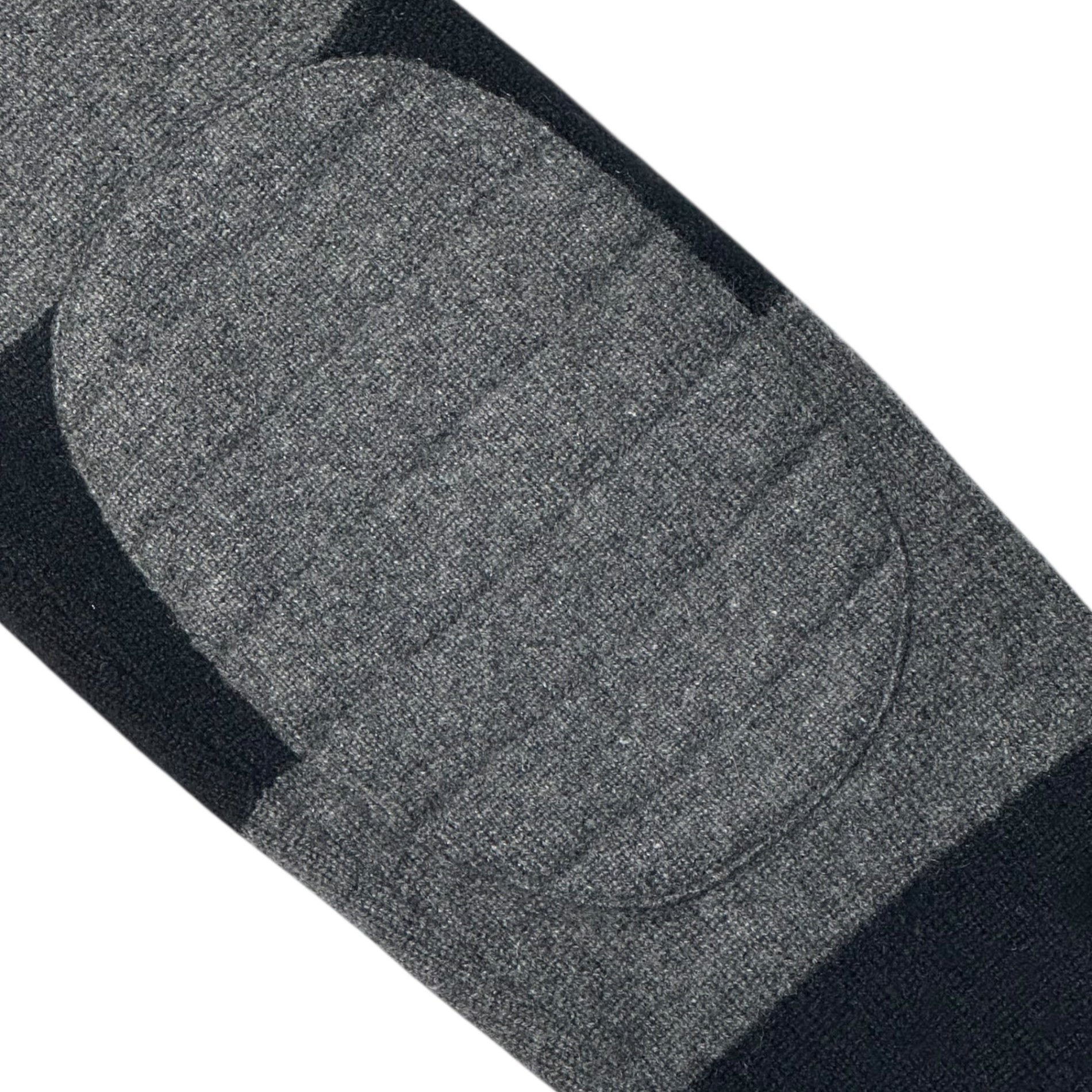 RALPH LAUREN RUGBY(ラルフローレンラグビー) 100% Cashmere Back Numbering Knit Rugby Shirt 100%カシミヤ バックナンバリング ニット ラガー シャツ L グレー×ブラック 品質表示タグ切り取り