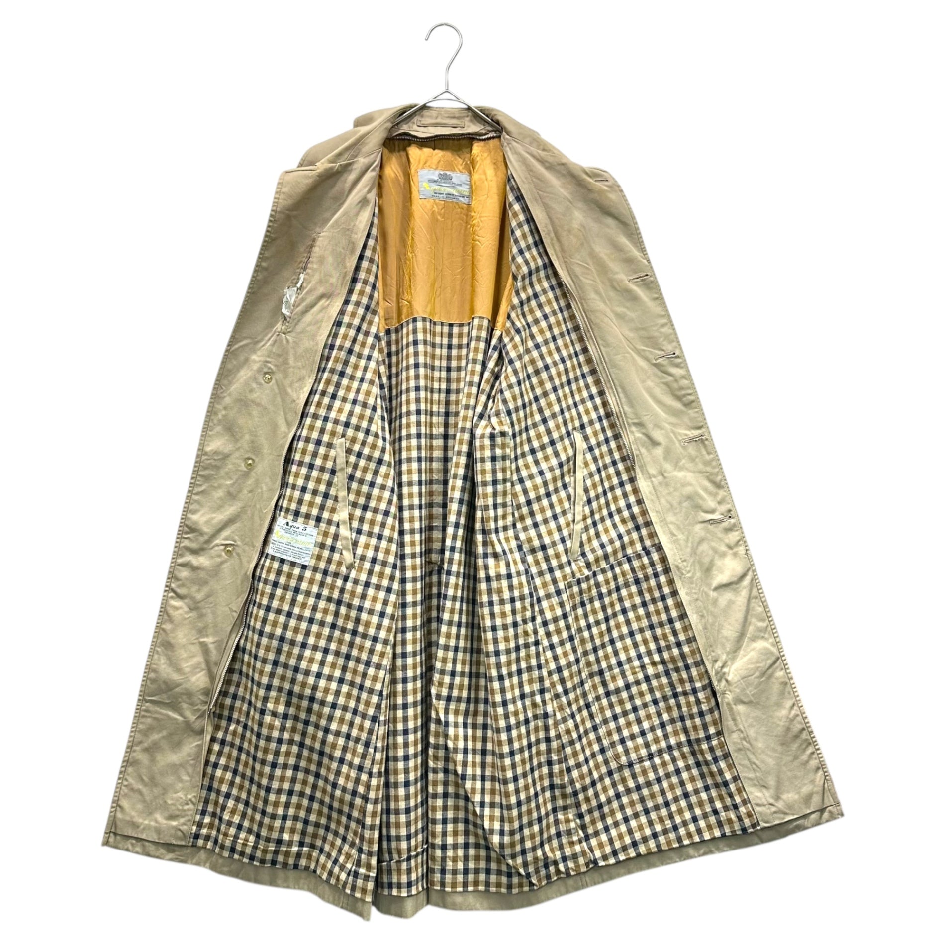 Aquascutum(アクアスキュータム) Lined Single-Breasted Trench Coat ライナー 付き シングル トレンチコート S ベージュ