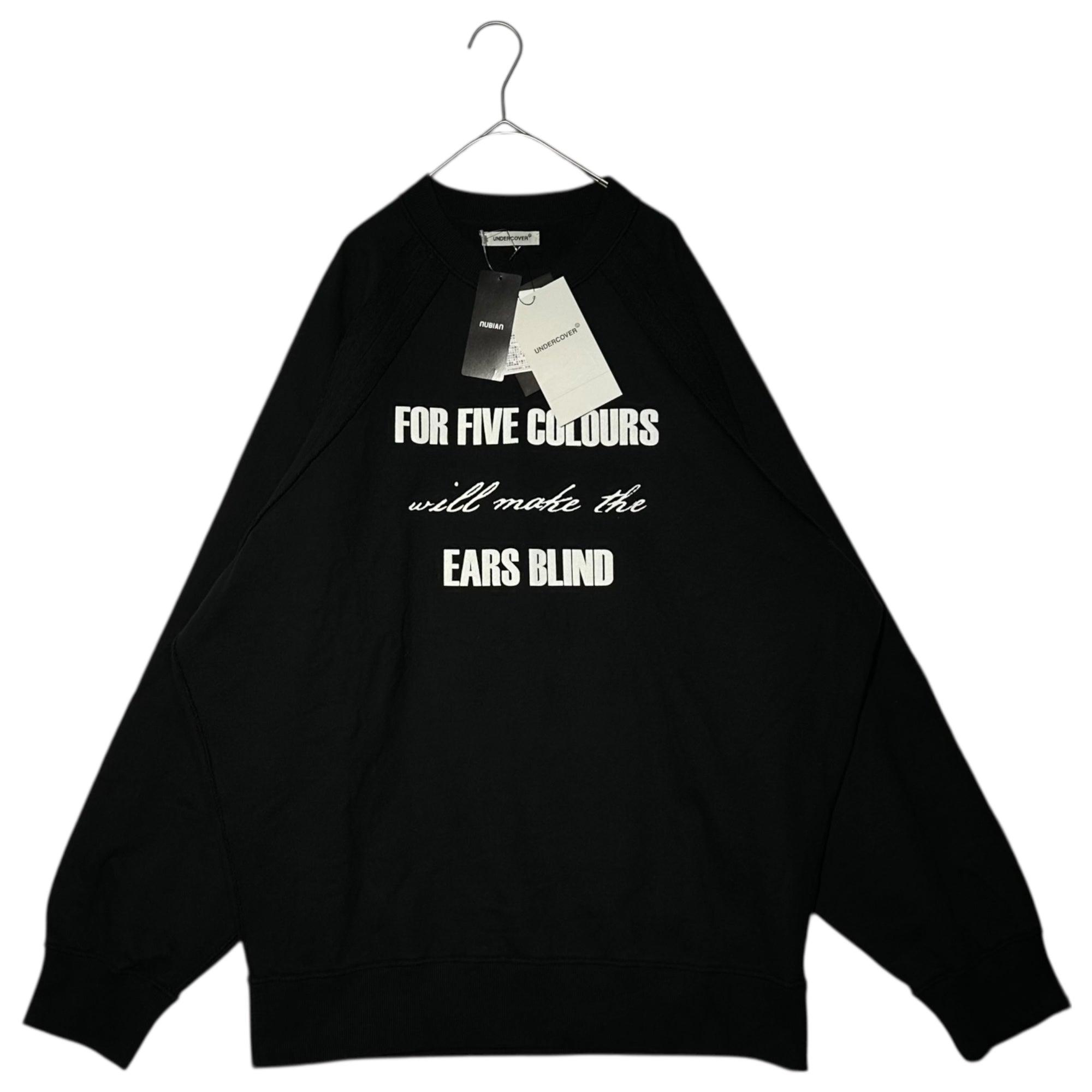 UNDERCOVER(アンダーカバー) ”FOR FIVE COLOURS” Reversible Raglan Sweatshirt リバーシブル ラグラン スウェット UP1E4807-2 4 ブラック
