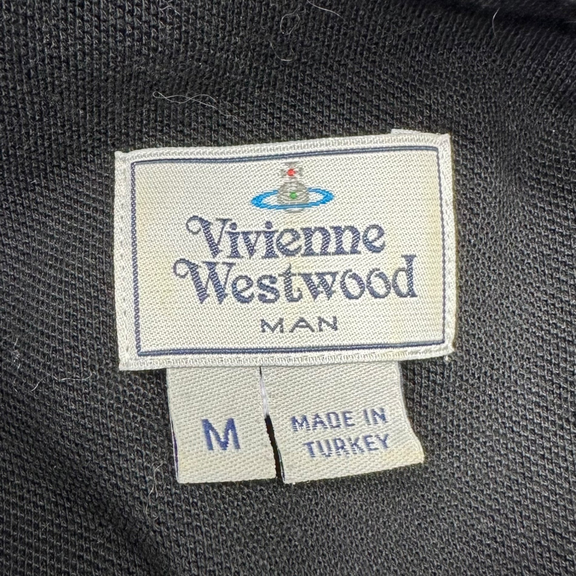 Vivienne Westwood MAN(ヴィヴィアンウエストウッドマン) 15SS Orb logo embroidered L/S polo shirt オーブロゴ 刺繍 長袖 ポロ シャツ S25GC0277 M ブラック