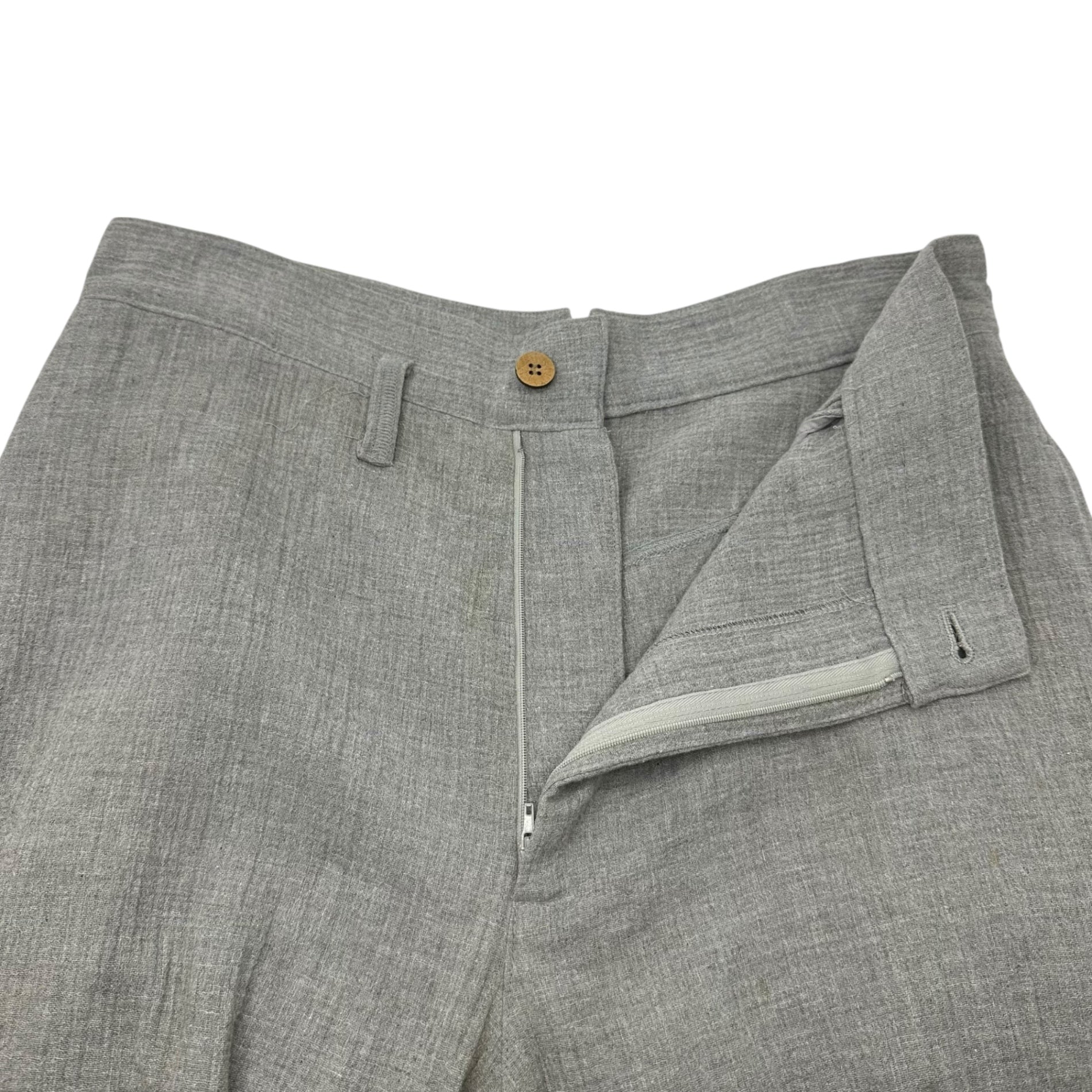 i.s. ISSEY MIYAKE(アイエス イッセイミヤケ) 90’s cotton wide half pants/コットンワイドハーフパンツ IS 41-FF044 M(メンズサイズ) グレー