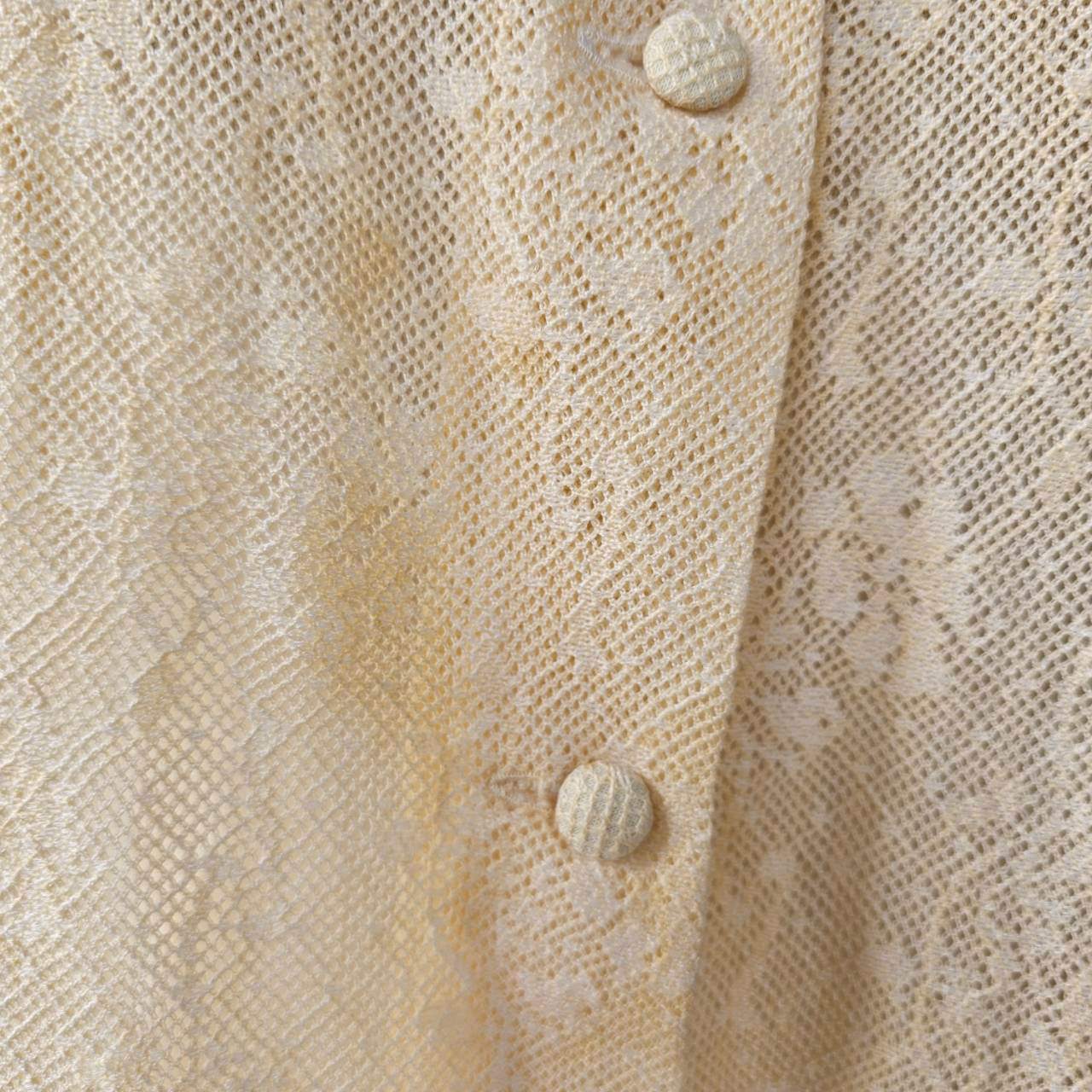 VINTAGE(ヴィンテージ) 60~70's knit lace pullover button dress ニットレース プルオーバー ボタン ワンピース SIZE 40(M~L) ベージュ SWISS VINTAGE