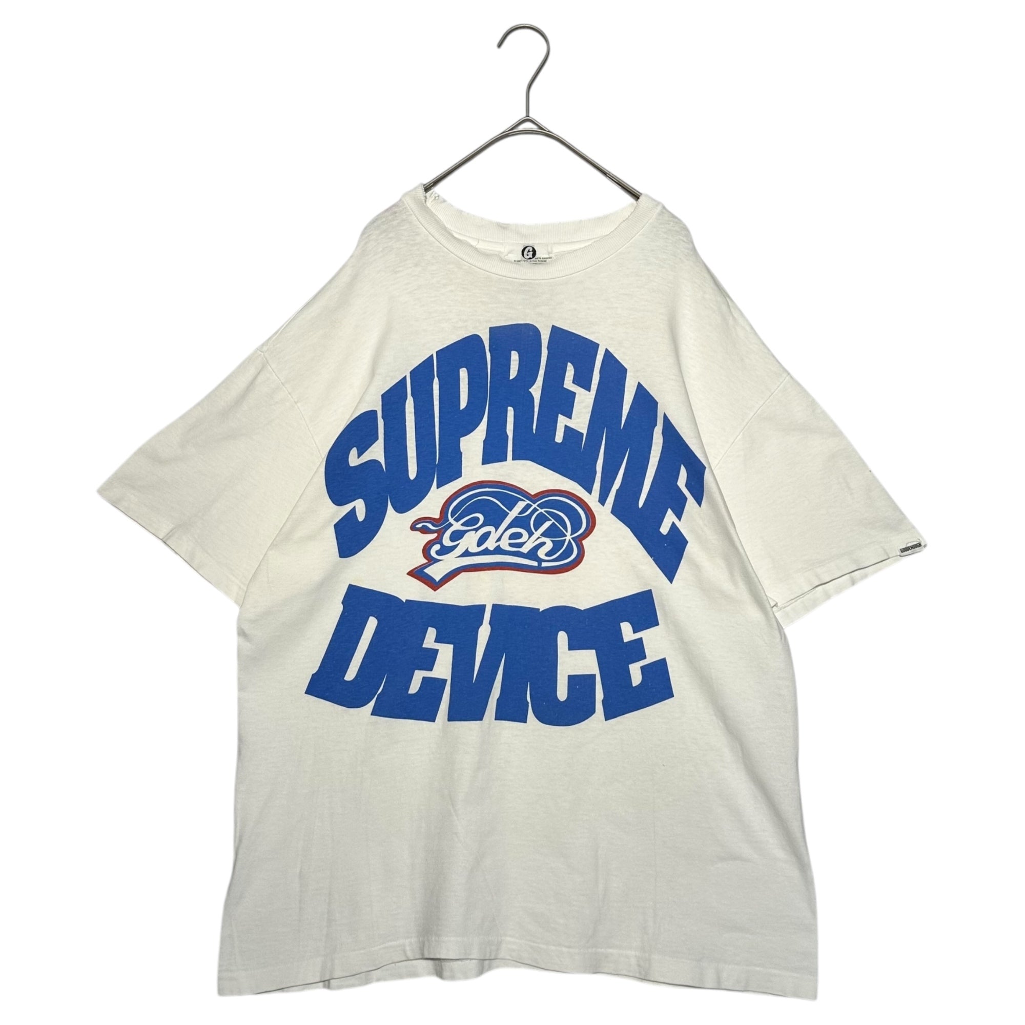 GOODENOUGH(グッドイナフ) 90's SUPREME DEVICE T-SHIRT 90年代 シュプリーム デバイス Tシャツ L ホワイト×ブルー 90年代オリジナル Hanesボディ