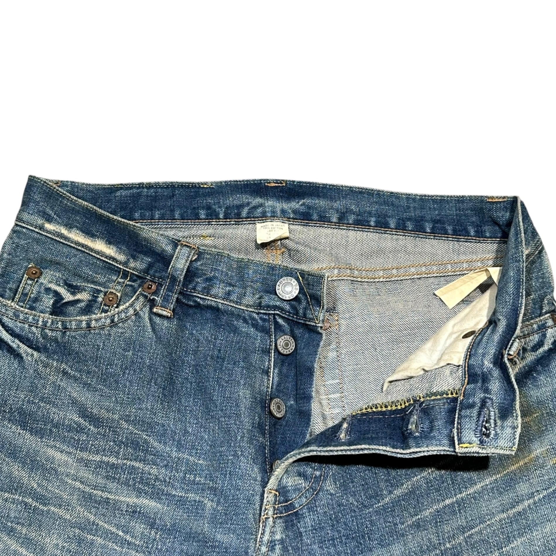 RRL(ダブルアールエル) Vintage-Washed Denim Pants ヴィンテージ 加工 デニム パンツ W28 インディゴ