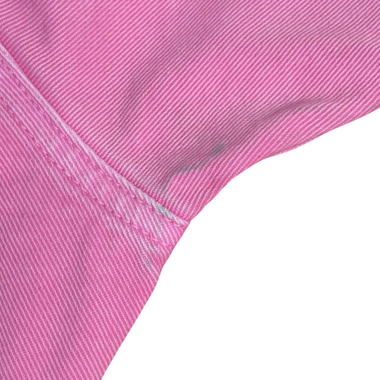 BALENCIAGA(バレンシアガ) 21SS Front Logo Dyed Pink Denim Jacket フロント ロゴ 後染め ピンク デニム ジャケット 594386 TEW37 32 ピンク×ブラック