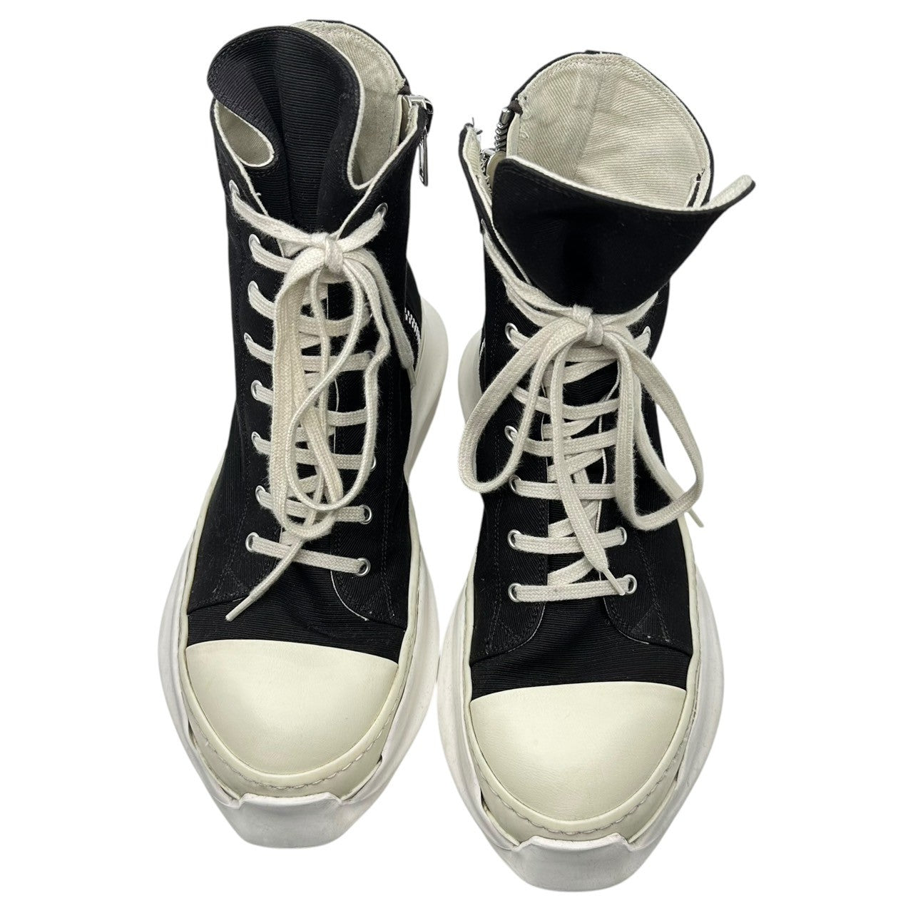 DRKSHDW(ダークシャドウ) ABSTRACT スター刺繍 アブストラクト ハイカット スニーカー DU01D1840 CBEM9 44(29cm程度) ブラック×ホワイト 箱付 Rick Owens リック オウエンス