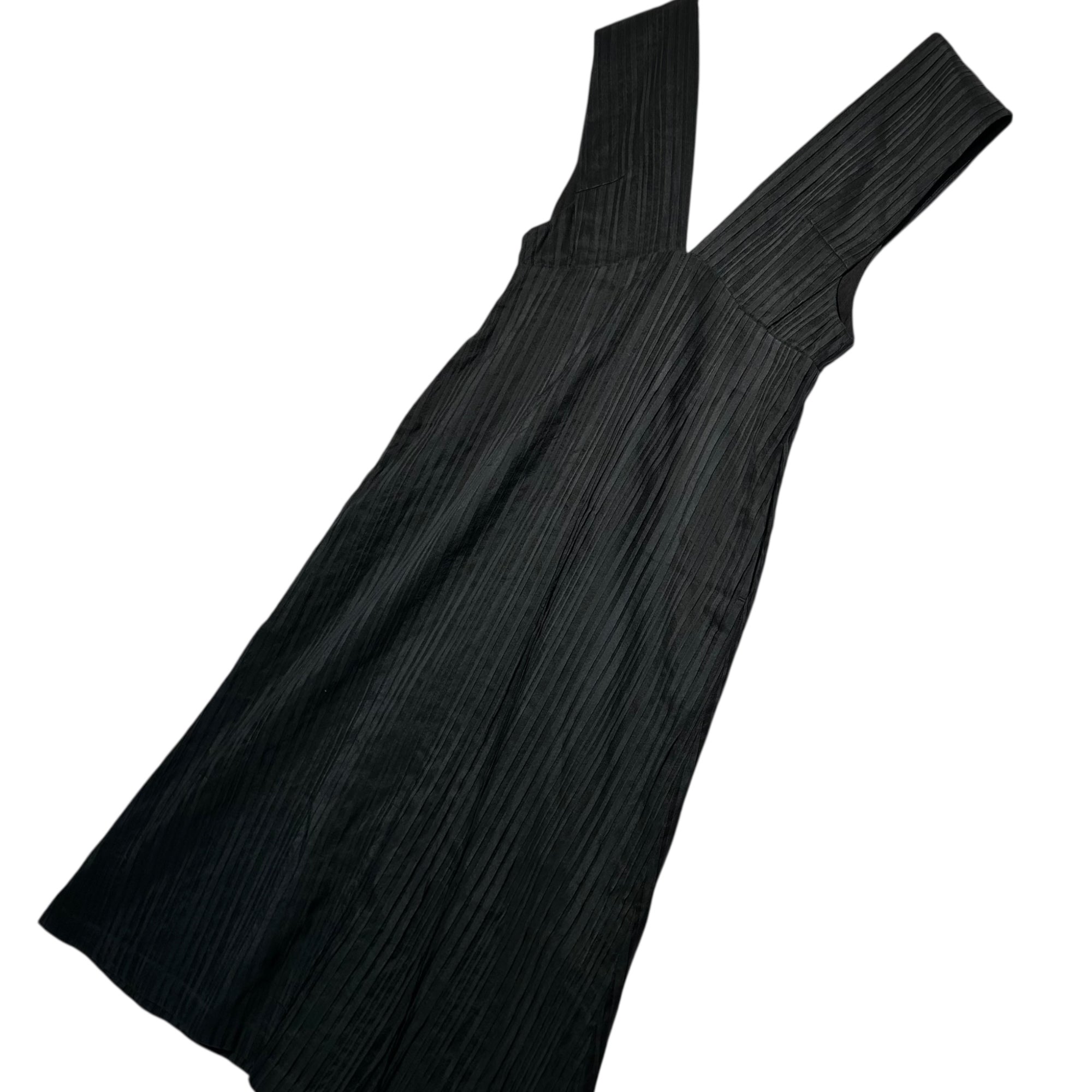 mame kurogouchi(マメクロゴウチ) Ribbon Stripe V Neck Dress ジャンパースカート ワンピース MM20FW-DR047 2(M程度) ブラック