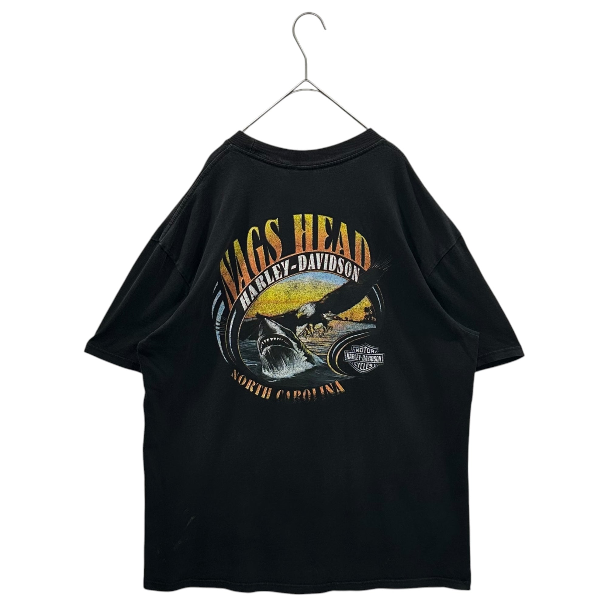 HARLEY DAVIDSON(ハーレーダビッドソン) 2008 Print Tee プリント Tシャツ 表記消(XL程度) ブラック