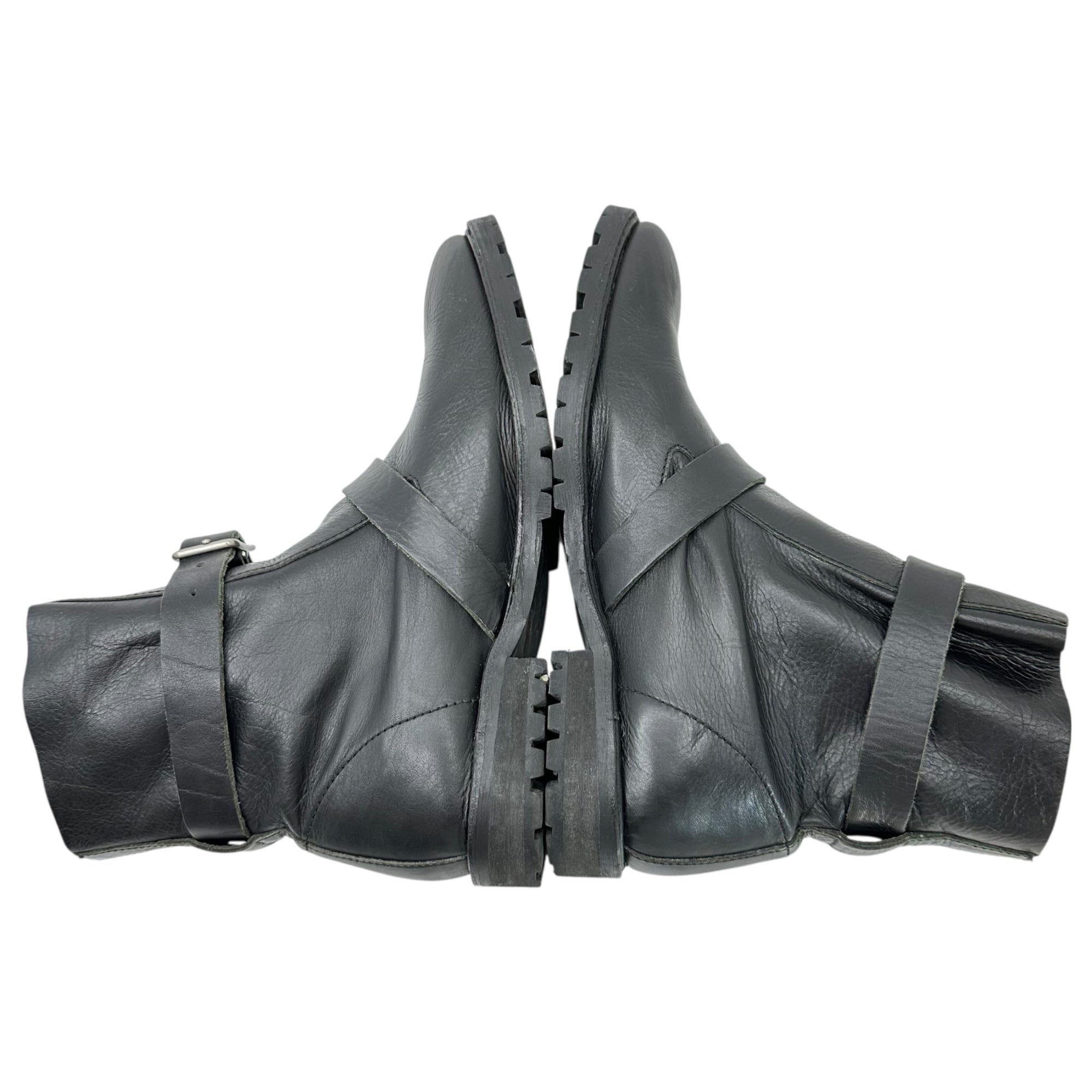 zucca(ズッカ) Double Belt Leather Engineer Boots ダブルベルト レザー エンジニア ブーツ ZU41-AJ348 L(25.5~26cm程度) ブラック