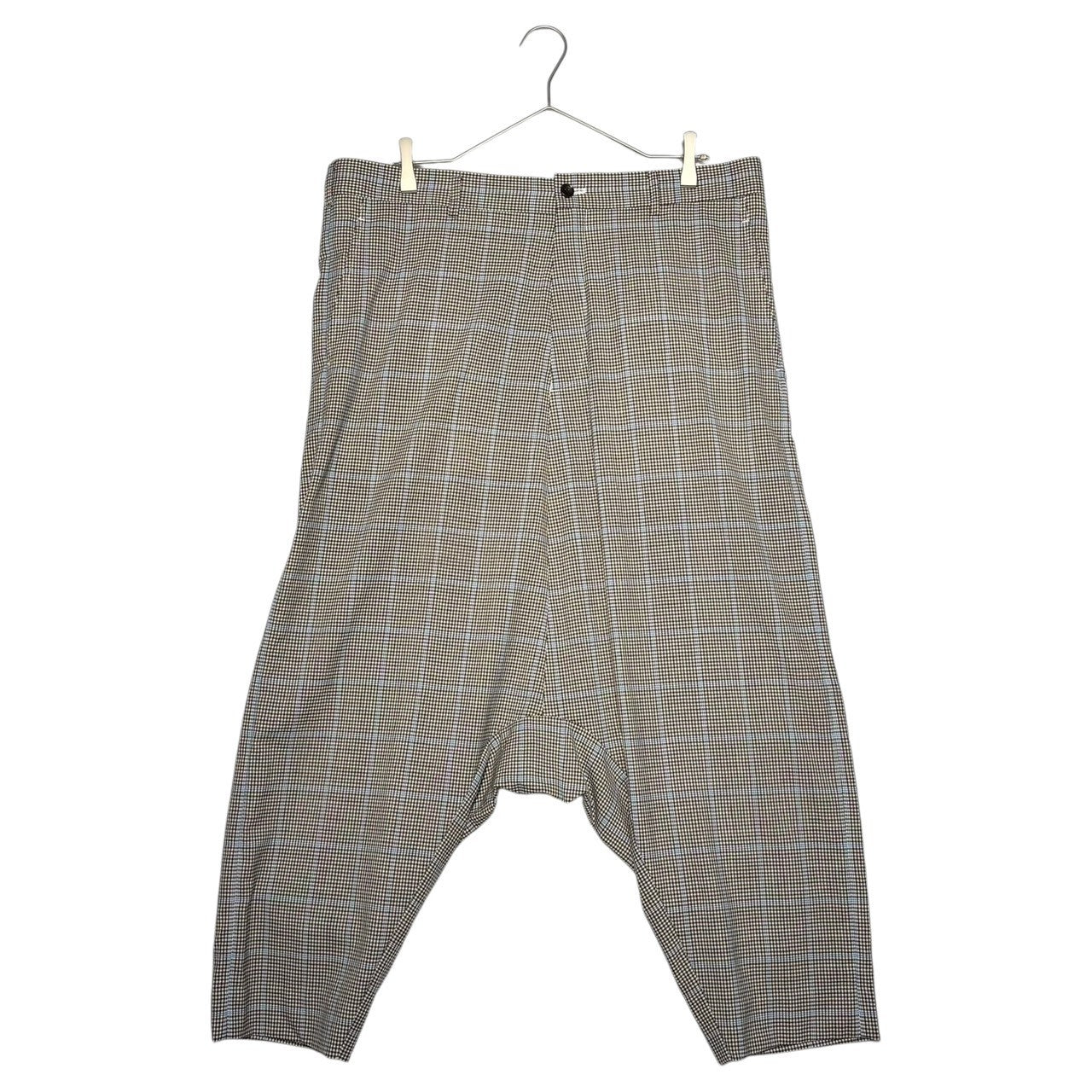 COMME des GARCONS HOMME PLUS(コムデギャルソンオムプリュス) 18SS Disco期 Check penguin sarouel pants チェック ペンギン サルエル パンツ PA-P022 M グレー AD2017