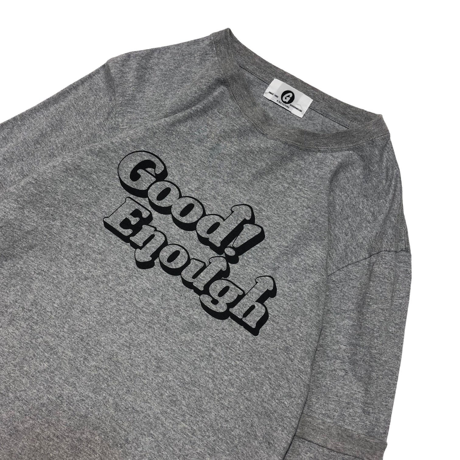 GOODENOUGH(グッドイナフ) 15SS RIB ON SLEEVE LOGO TEE リブオンスリーブ ロゴ Tシャツ GE-156016 表記無し(FREE) グレー