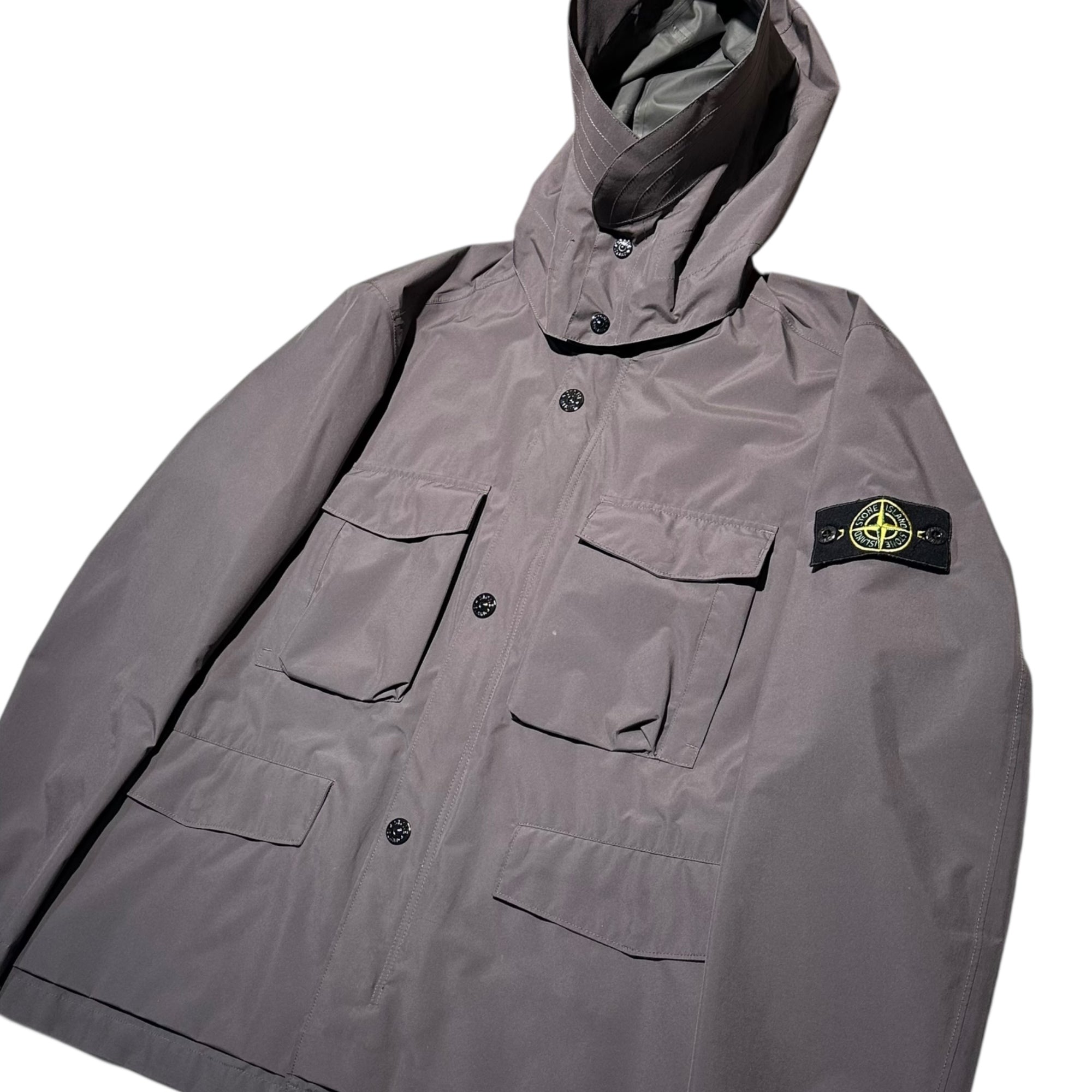 STONE ISLAND(ストーンアイランド) 19SS GORE-TEX PACKABLE HOODED JACKET ゴアテックス パッカブル フーデッド ジャケット 701542820 L チャコールグレー マウンテンパーカー ポーチ