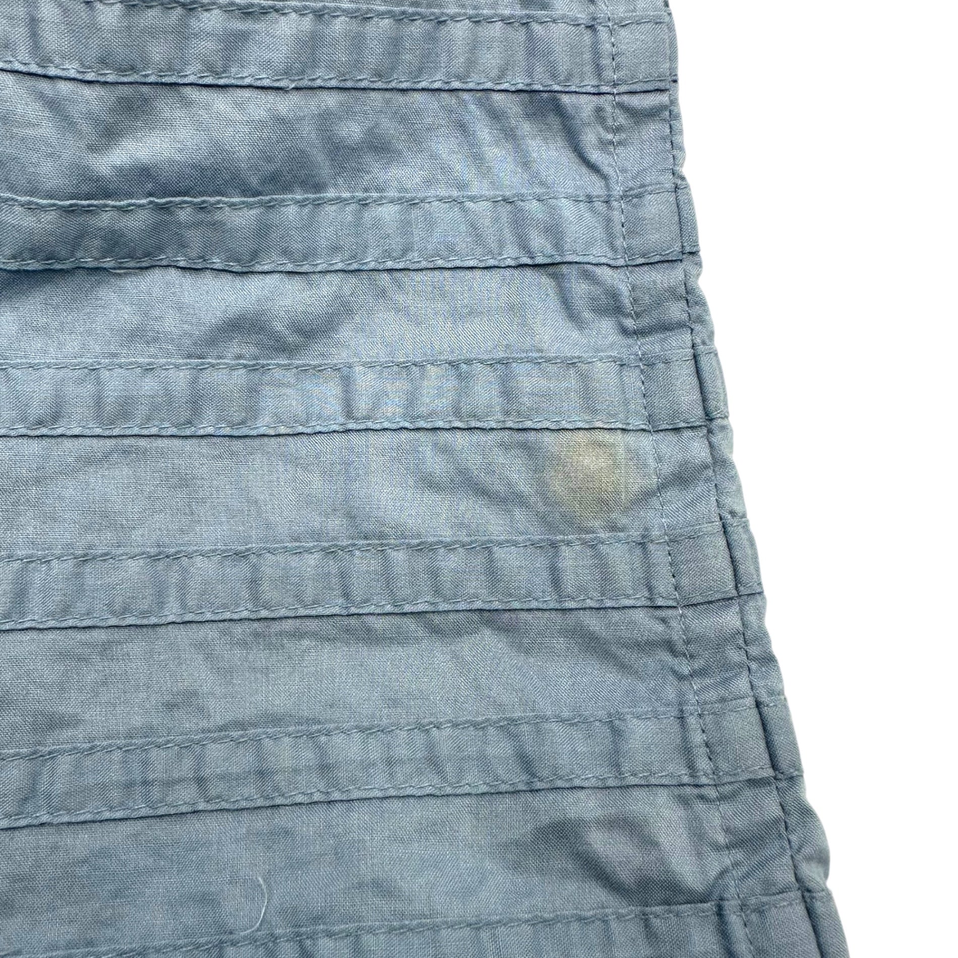 HAI SPORTING GEAR ISSEY MIYAKE(ハイスポルティングギア イッセイミヤケ) 80's Striped Short-Sleeved Shirt 80年代 ボーダー 半袖 シャツ M ブルー