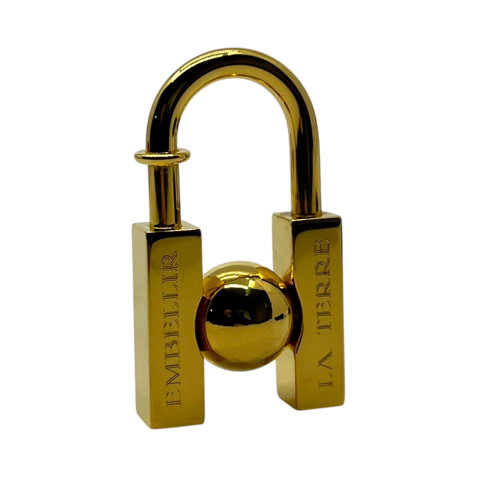 HERMES(エルメス) 2001年限定 Classic H and Earth Cadena Charm クラシックH 地球 テラ カデナ チャーム 年間テーマ 「A la Decouverte de beaute du monde」 ~未知なる地球の美を求めて~ ゴールド 箱付 ペンダントトップにも