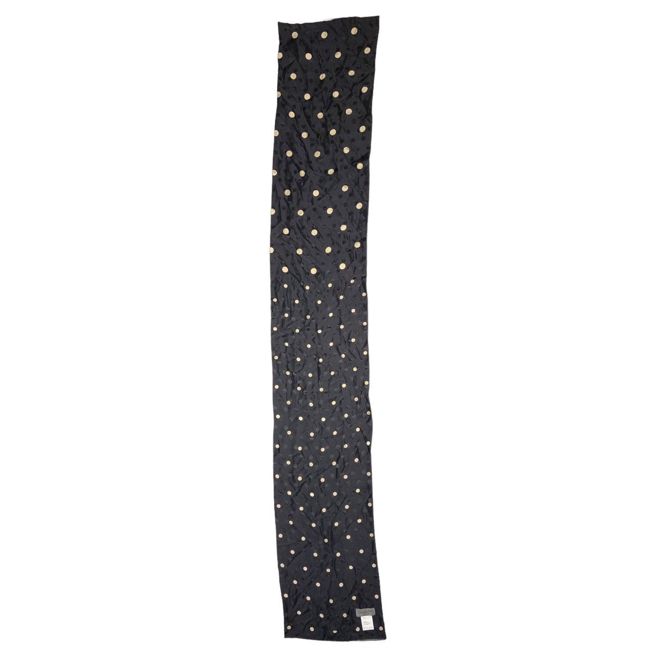 YOHJI YAMAMOTO POUR HOMME(ヨウジヤマモトプールオム) silk dot stole シルク ドット ストール HR-L10-420 ブラック×ホワイト