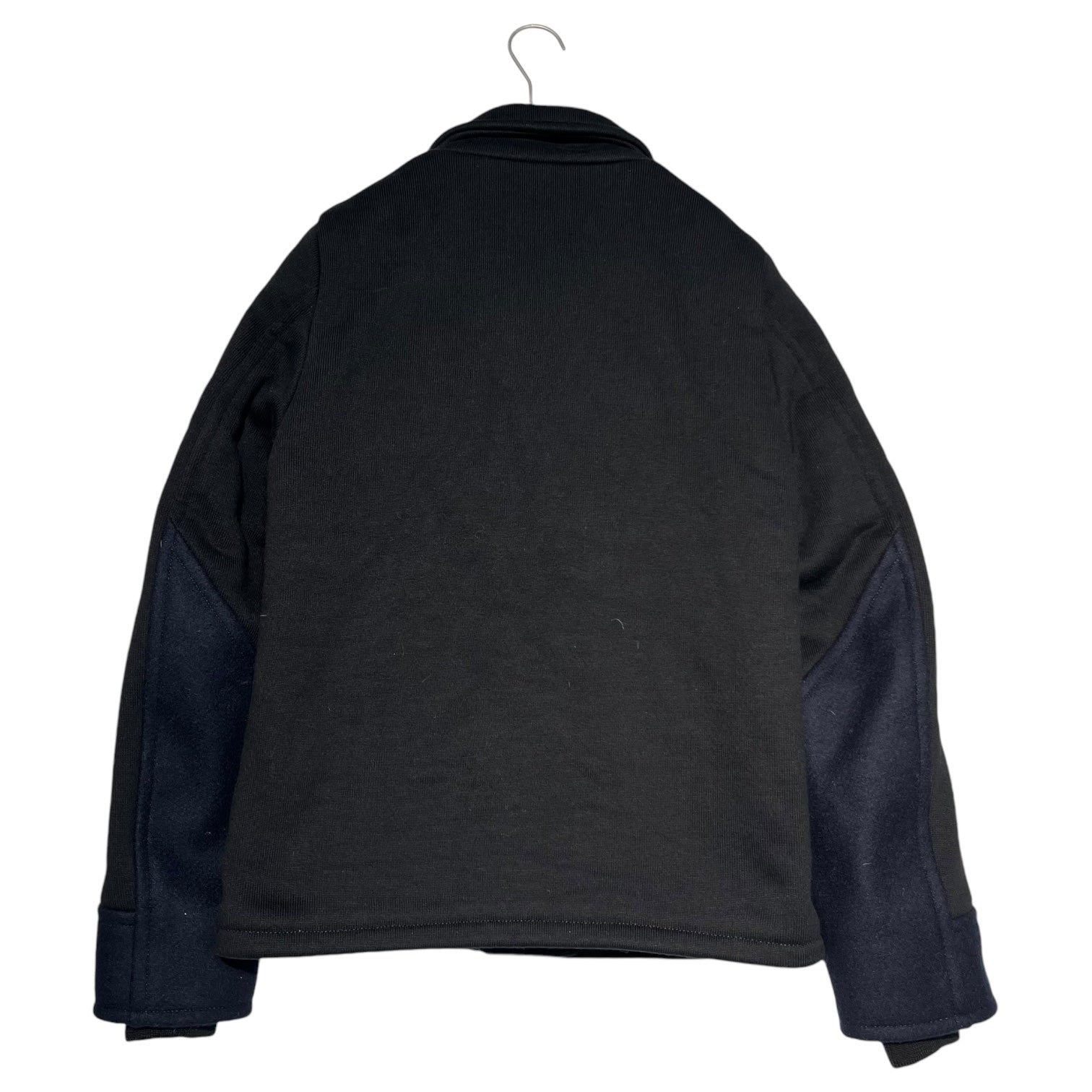 BLUE BLUE(ブルーブルー) 裏フリース ウール 切替 コットン ジャケット 700041-405 1(Sサイズ程度) ネイビー×ブラック ブルゾン