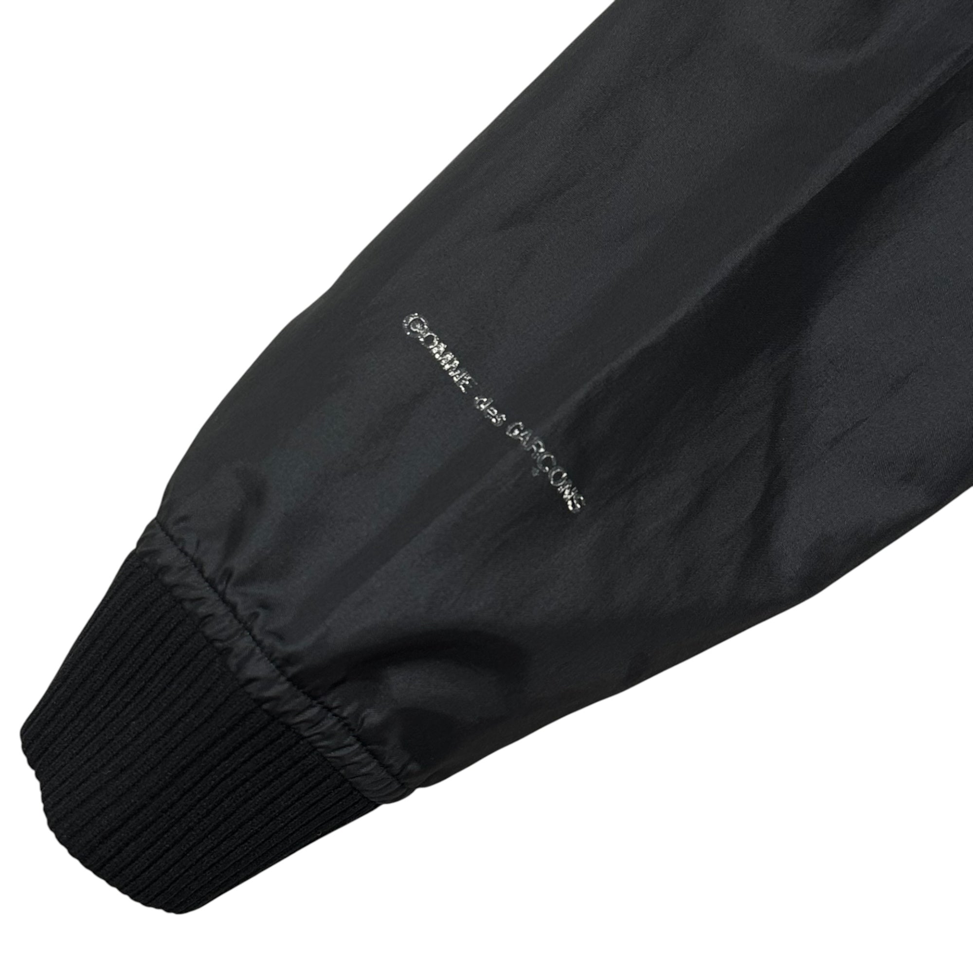 COMME des GARCONS(コムデギャルソン) 1990's Aoyama Exclusive: Wool and Nylon Patchwork Blouson 青山限定 バック ウール 切替 ナイロン ブルゾン KX-352050 FREE ブラック×ネイビー 品質表示タグプリント擦れ有 90s アーカイブ