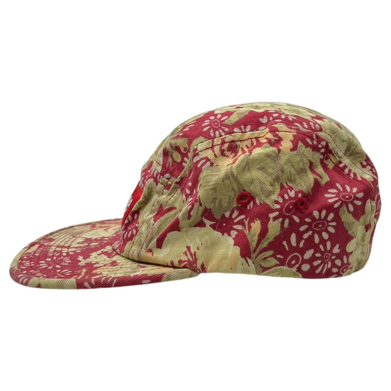 SUPREME(シュプリーム) 18SS Washed Chino Twill Camp Cap ボックスロゴ ウォッシュド チノ ツイル キャンプキャップ 帽子 ベージュ×レッド