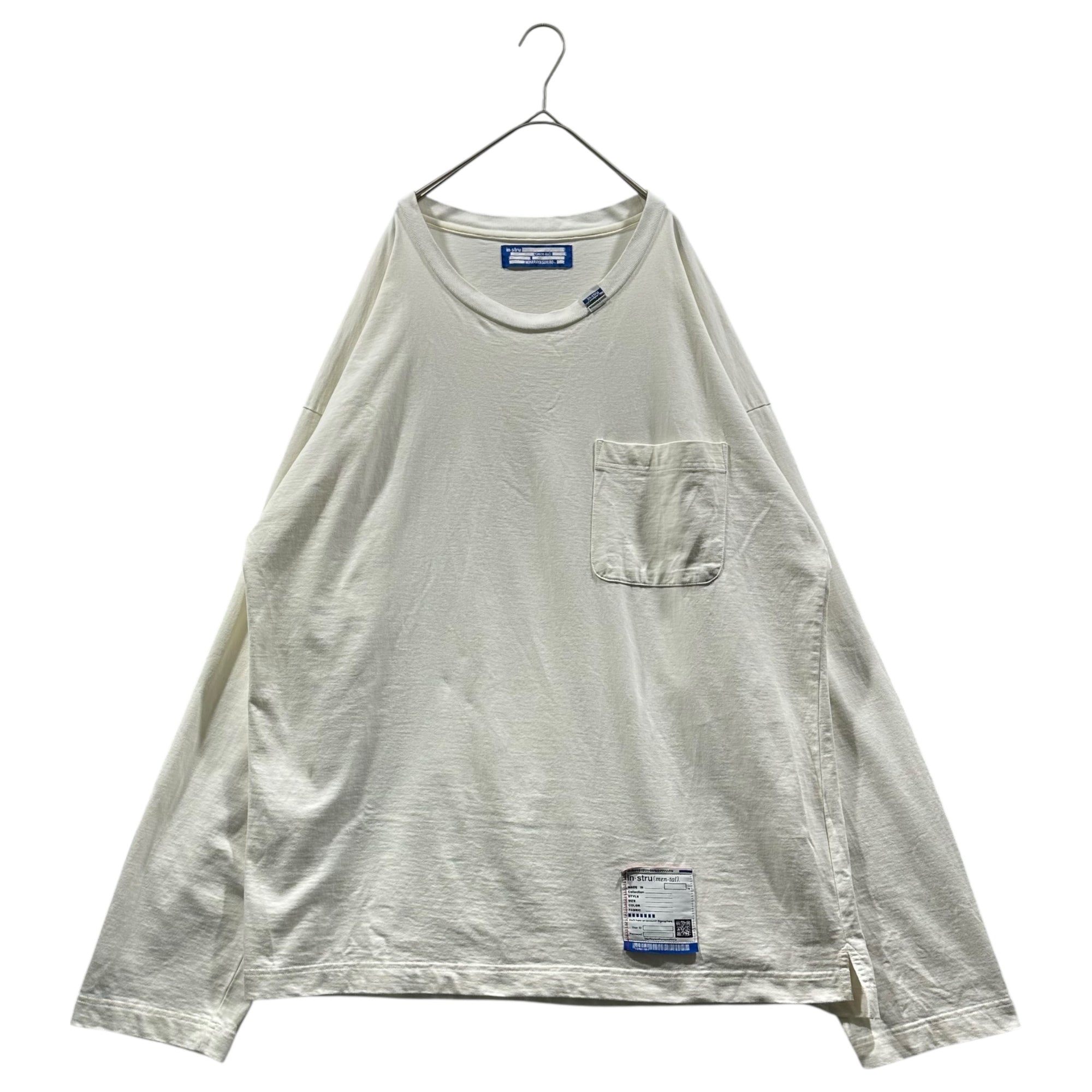 Maison MIHARA YASUHIRO(メゾンミハラヤスヒロ) Heavyweight crew neck logo long sleeve shirt ヘビーウェイト クルーネック ロゴ長袖カットソー 106LT502 52 ホワイト