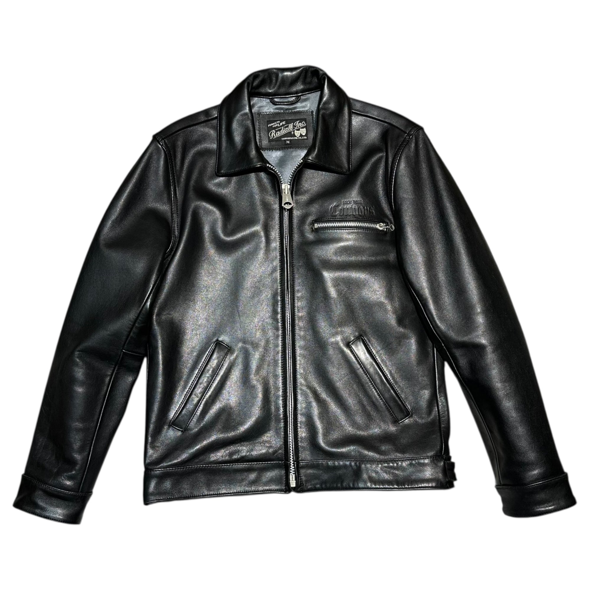 RADIALL(ラディアル) 09AW CONVOYS Back Patch Single Leather Rider Jacket バックワッペン シングル レザー ライダース ジャケット 09WS-27 M ブラック