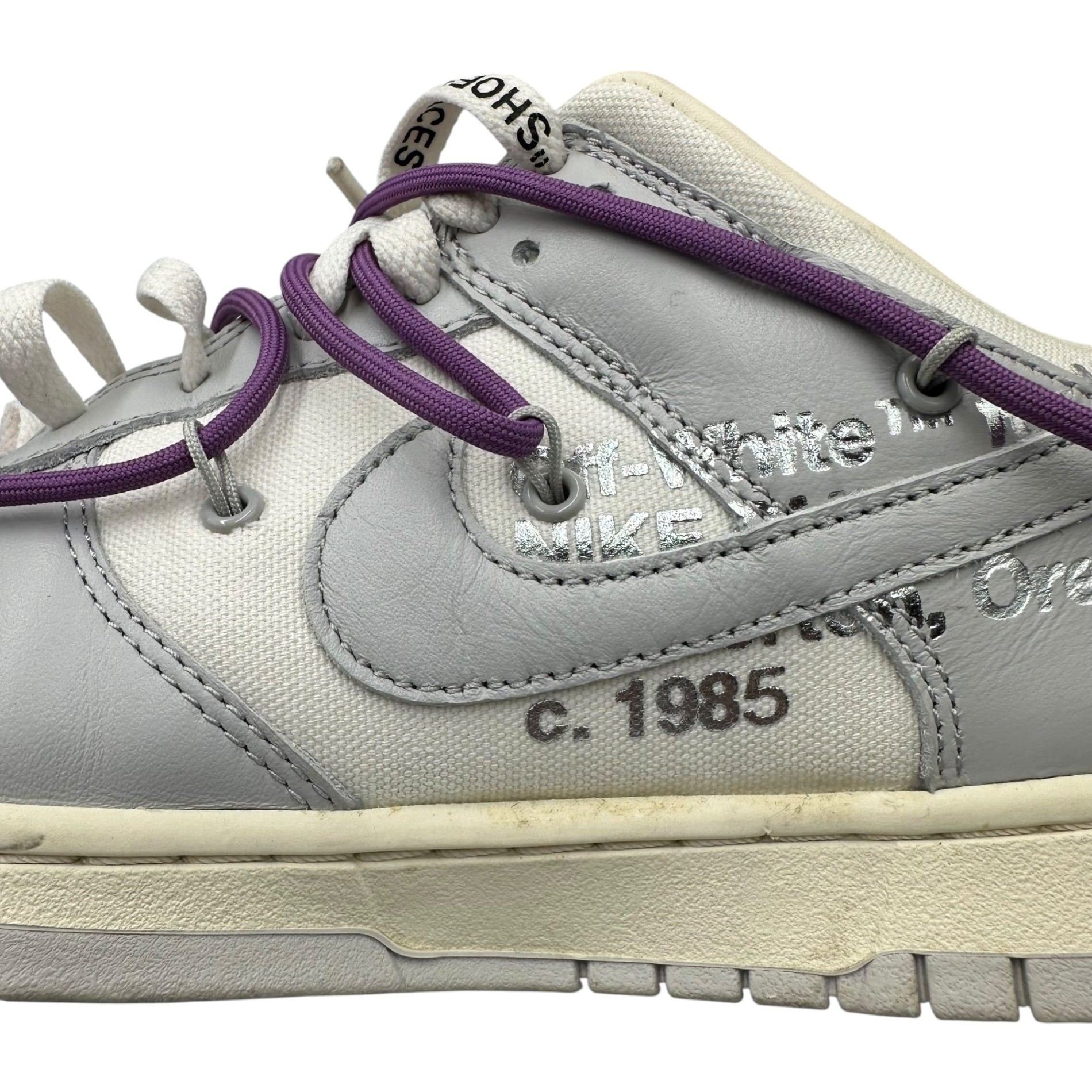 NIKE×Off-White(ナイキ×オフホワイト) Dunk Low 1 OF 50 "48" ダンク ロー DM1602-107 29.5cm グレー×ホワイト スニーカー