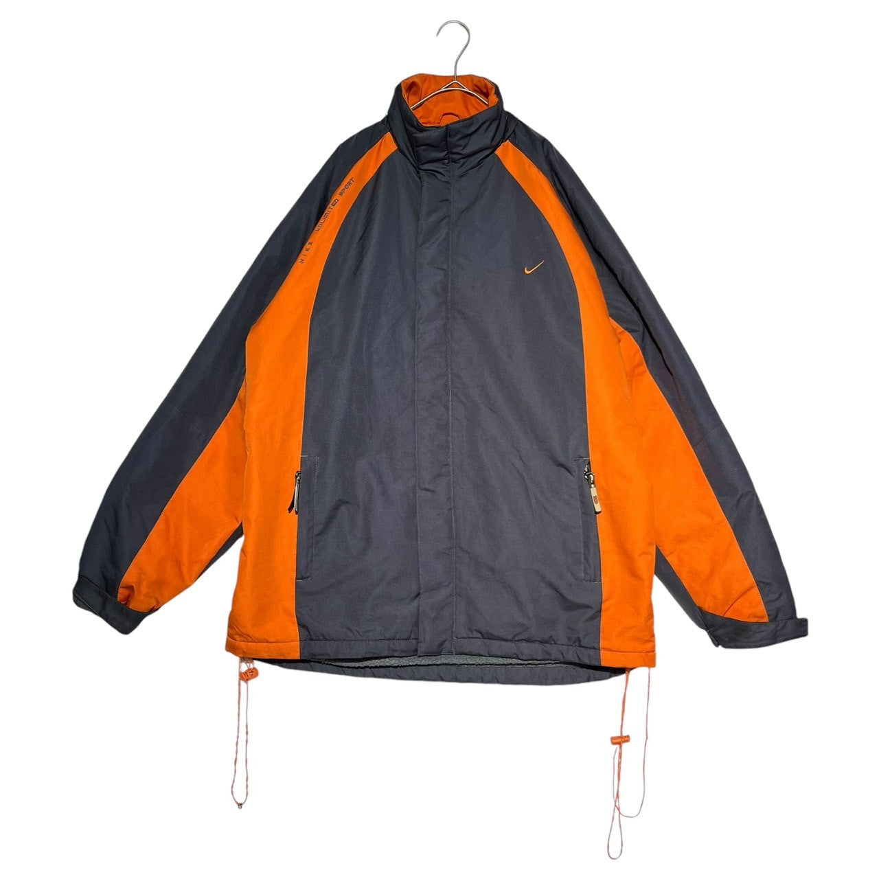 NIKE ACG(ナイキエーシージー) 00's Unlimited Sport Hooded Fleece Lined Jacket フリース マウンテンパーカー グレー×オレンジ ジャケット