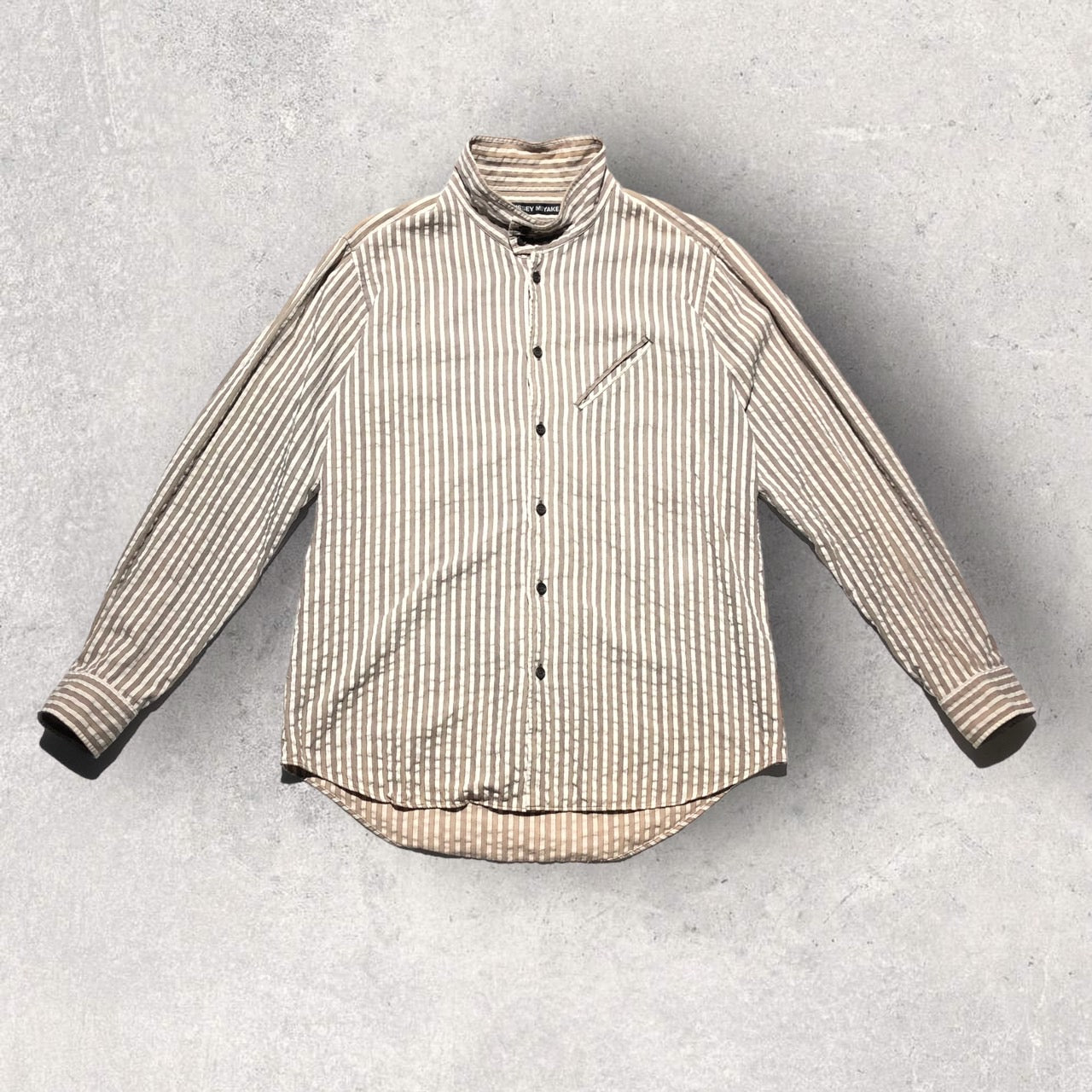 ISSEY MIYAKE MEN (イッセイミヤケメン) アーカイブ スタンドカラーシャツ レッド サイズ:M ISSEY MIYAKE スタンドカラーシャツ