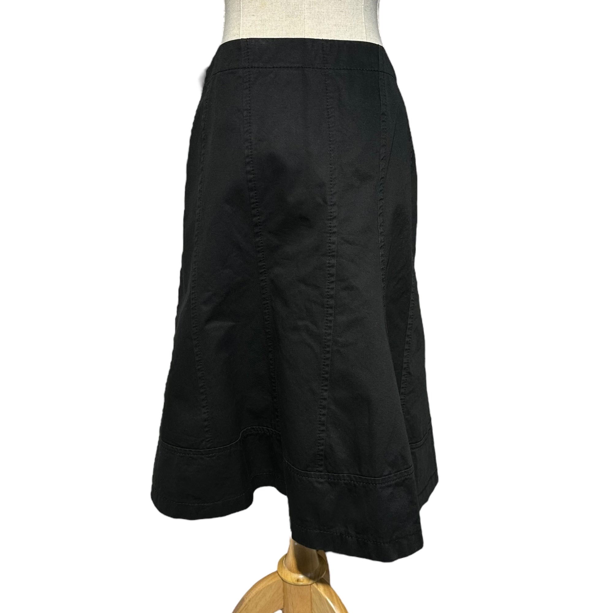 tricot COMME des GARCONS(トリココムデギャルソン) 05SS Belted cotton flared skirt ベルテッド コットン フレア スカート AD表記消え M ブラック