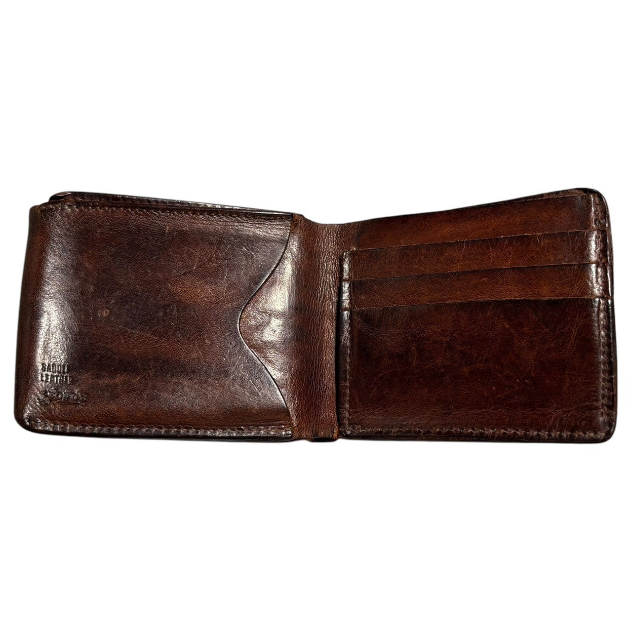 goro's(ゴローズ) Indian Concho Saddle Leather Bifold Wallet インディアン コンチョ サドルレザー 2折り財布 ブラウン コンパクト ウォレット