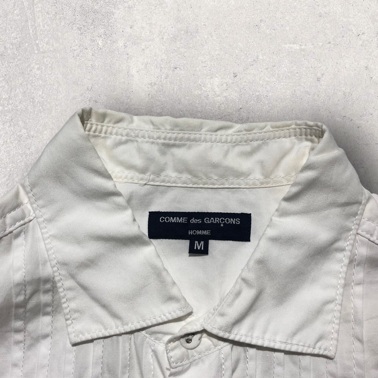 COMME des GARCONS HOMME(コムデギャルソンオム) 10SS S/Sギャザーシャツ HE-B024 SIZE:M ホワイト AD2009