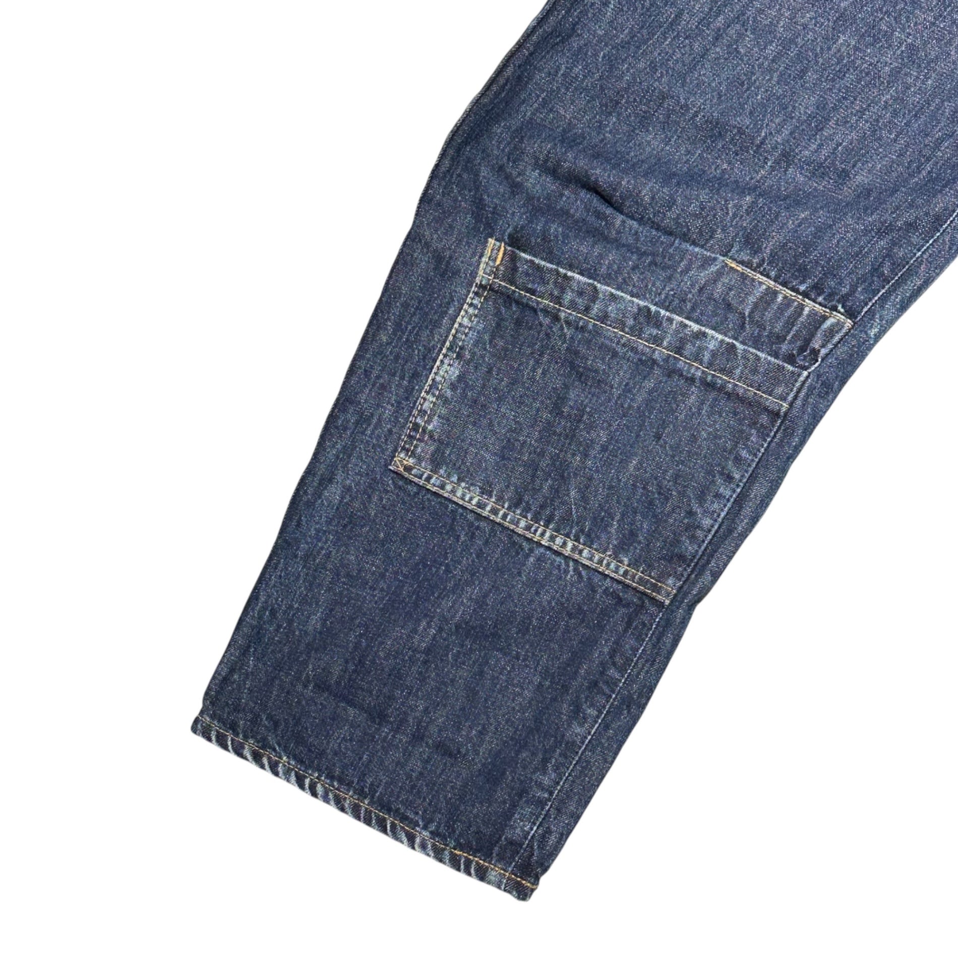 Y's(ワイズ) 09AW Curved Hem Pocket Wide Denim Pants カーブ 変形 裾ポケット ワイド デニム パンツ YZ-P02-008 2(S) インディゴ