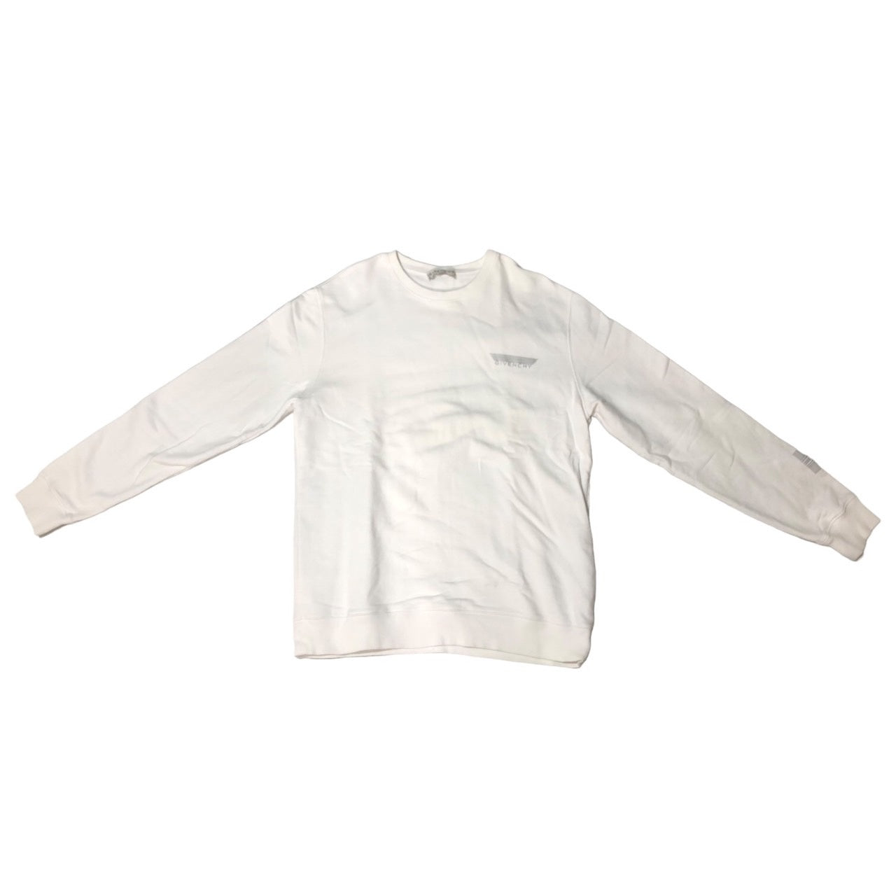 GIVENCHY(ジバンシィ) backline logo sweatshirts ロゴ クルーネック スウェット バック ライン BMJ06K30AF L ホワイト ジバンシー